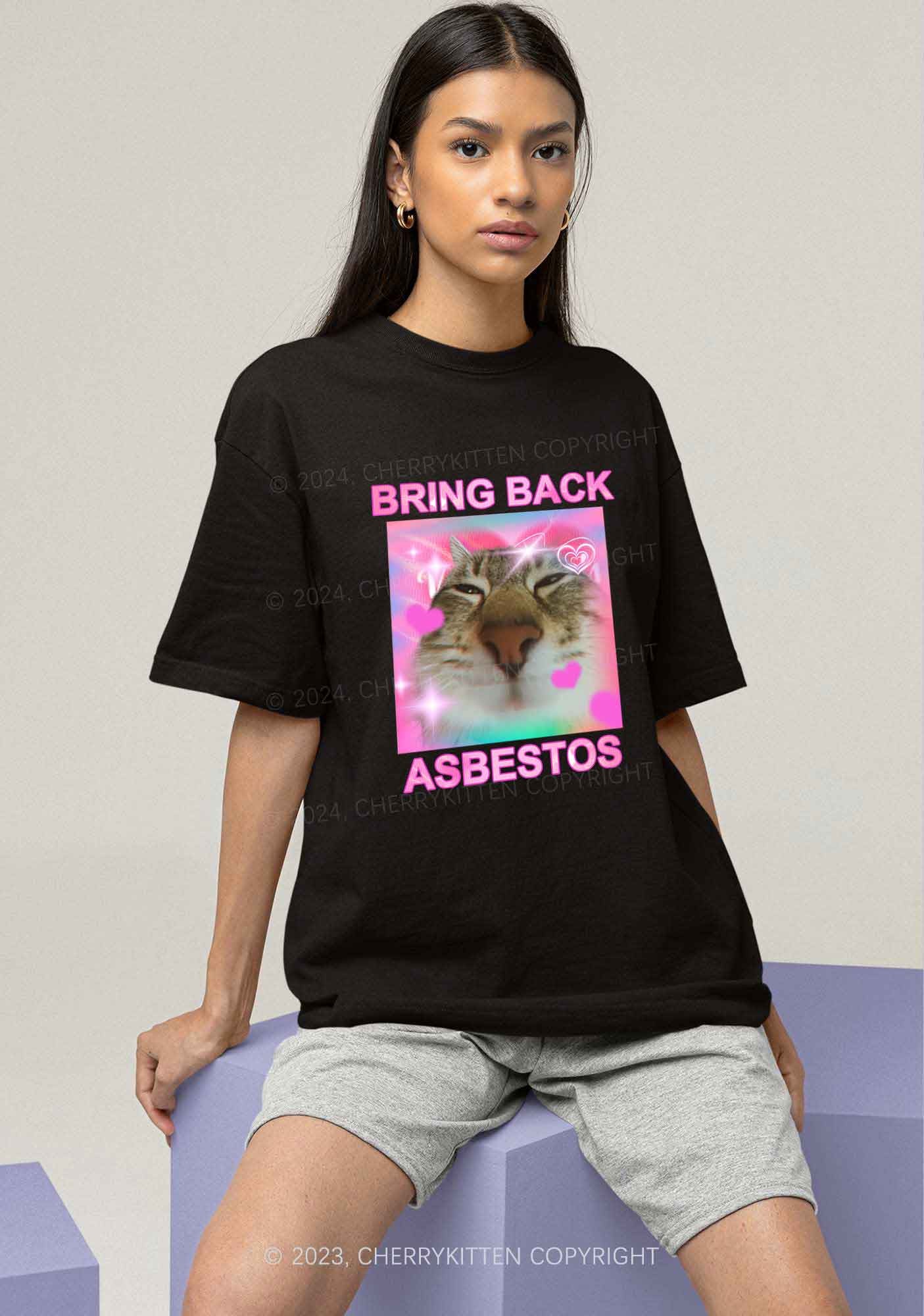 Bring Back Asbestos Y2K Chunky Shirt Cherrykitten - Image 2