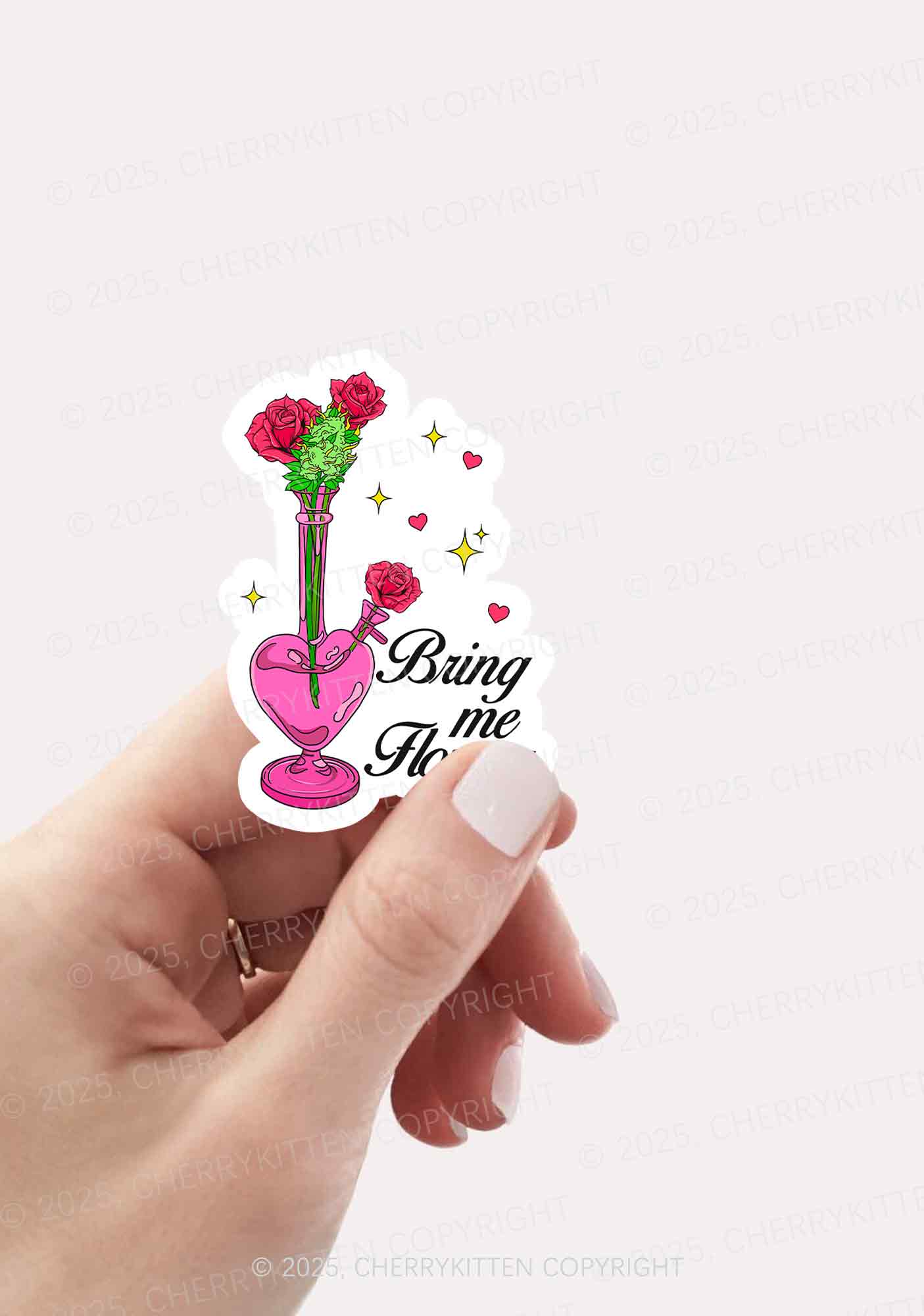 Bring Me Flowers 1Pc Y2K Sticker Cherrykitten - Image 2