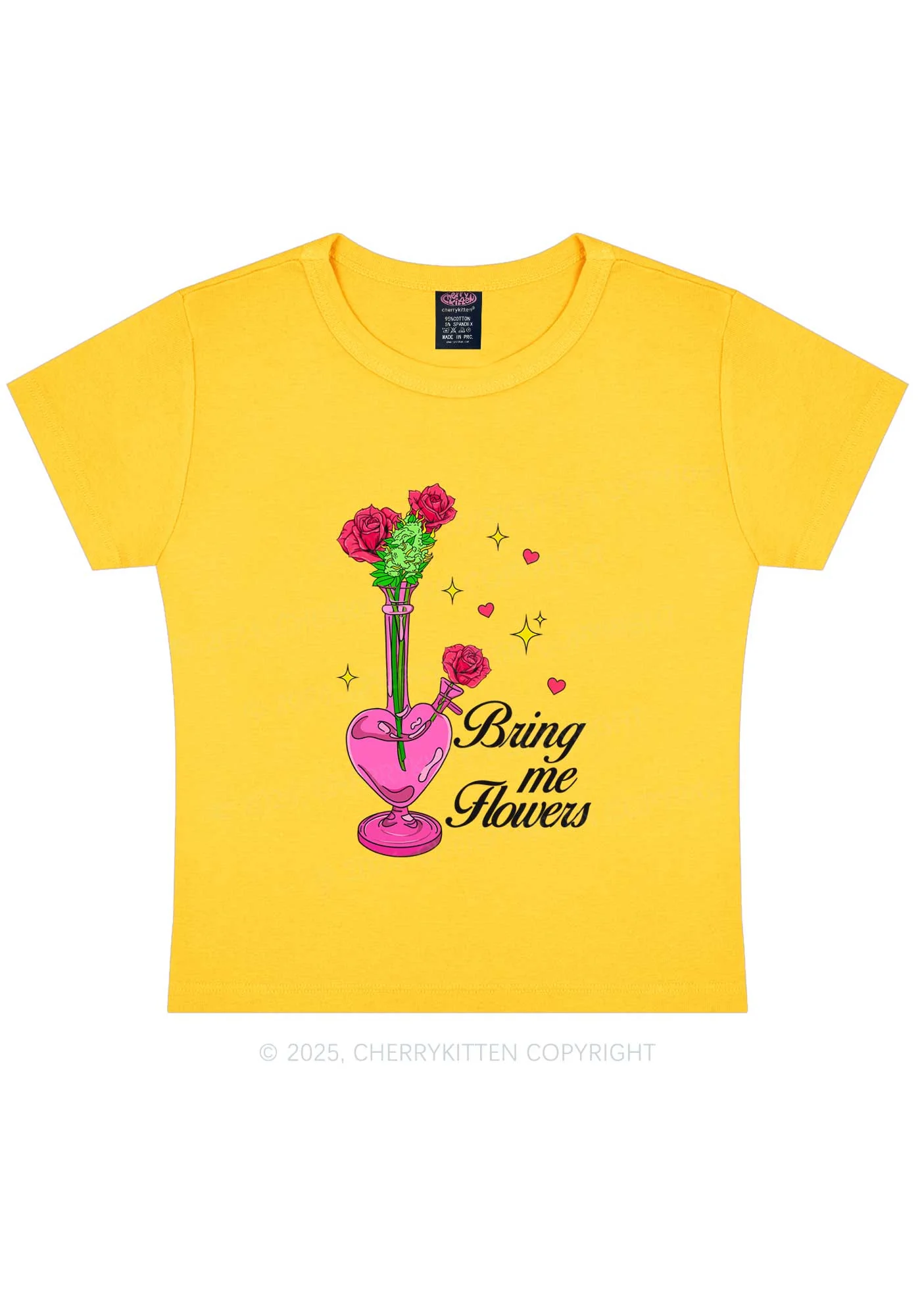 Bring Me Flowers Y2K Baby Tee Cherrykitten - Image 4