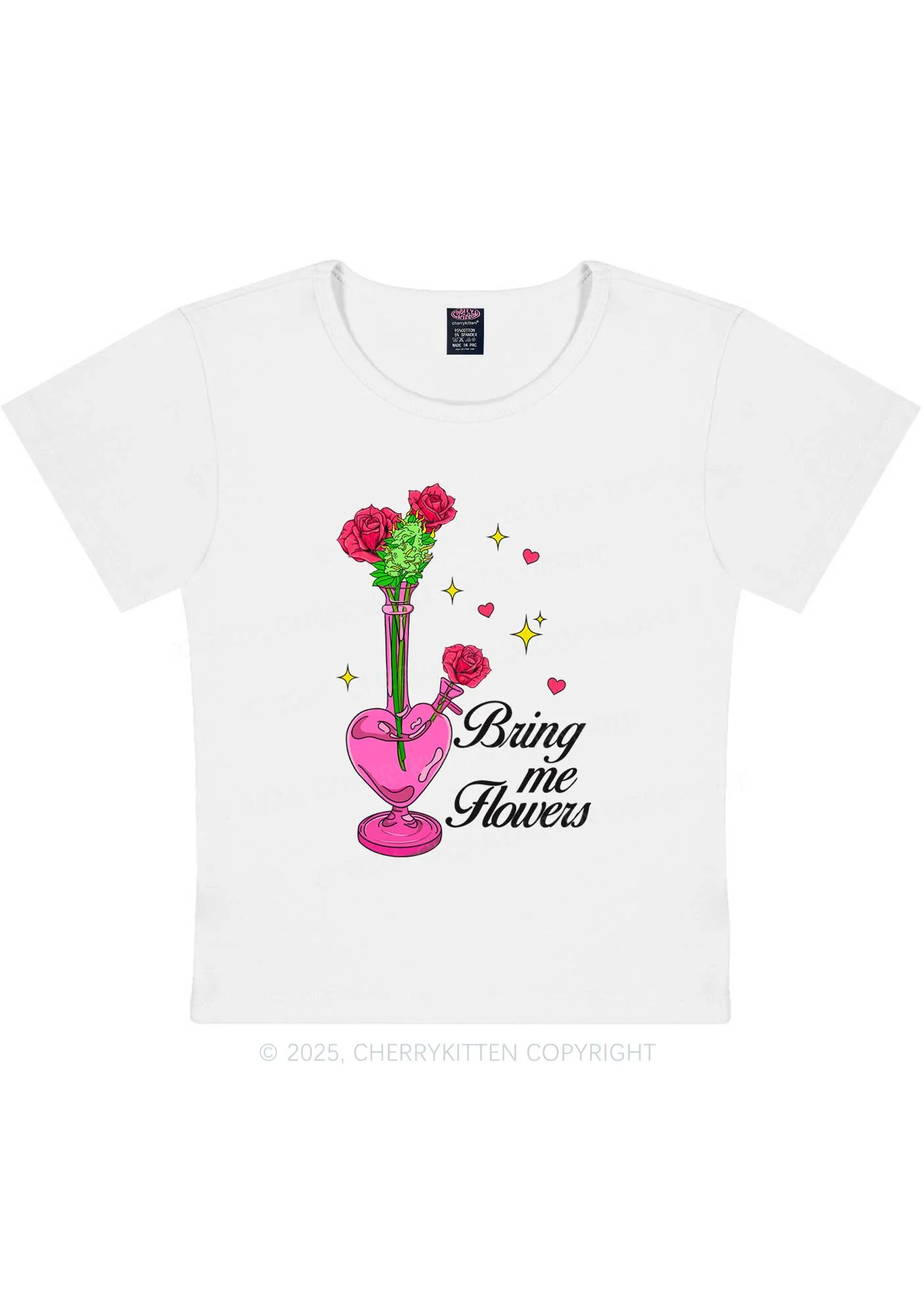 Bring Me Flowers Y2K Baby Tee Cherrykitten - Image 5
