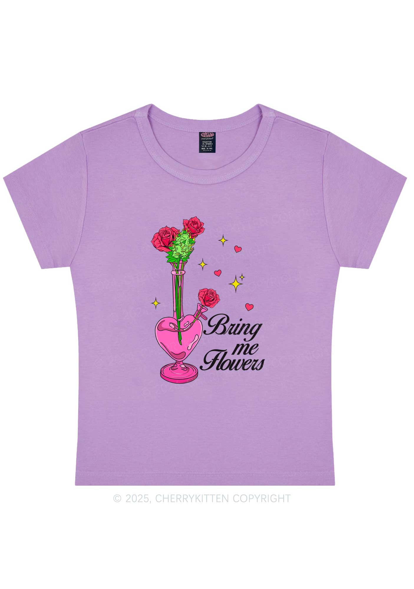 Bring Me Flowers Y2K Baby Tee Cherrykitten - Image 6