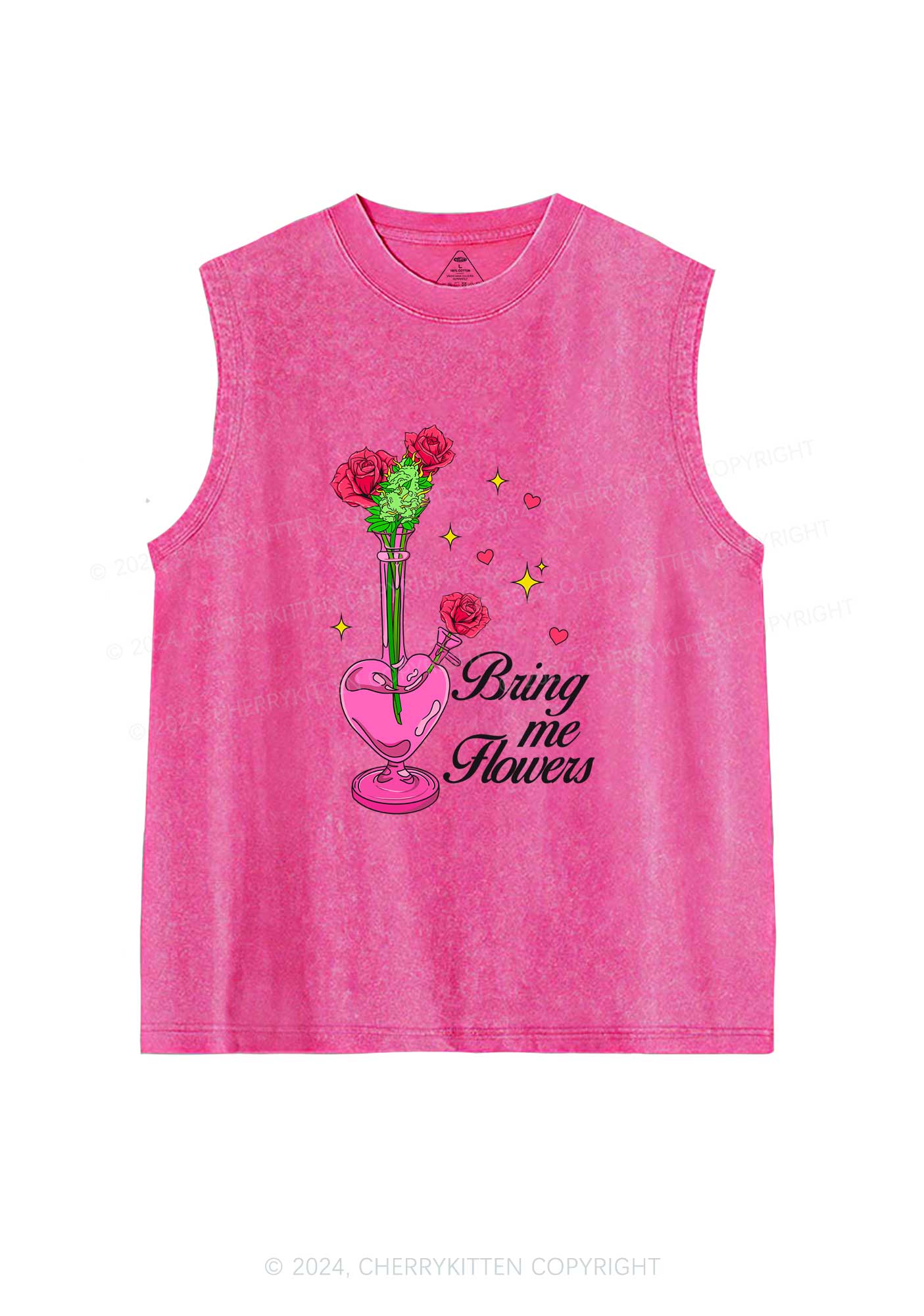 Bring Me Flowers Y2K Washed Tank Cherrykitten - Image 4