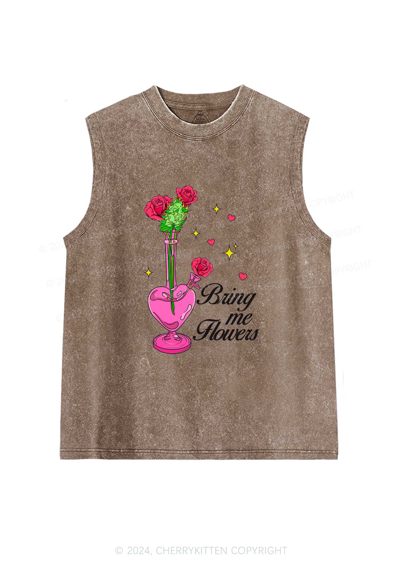 Bring Me Flowers Y2K Washed Tank Cherrykitten - Image 5