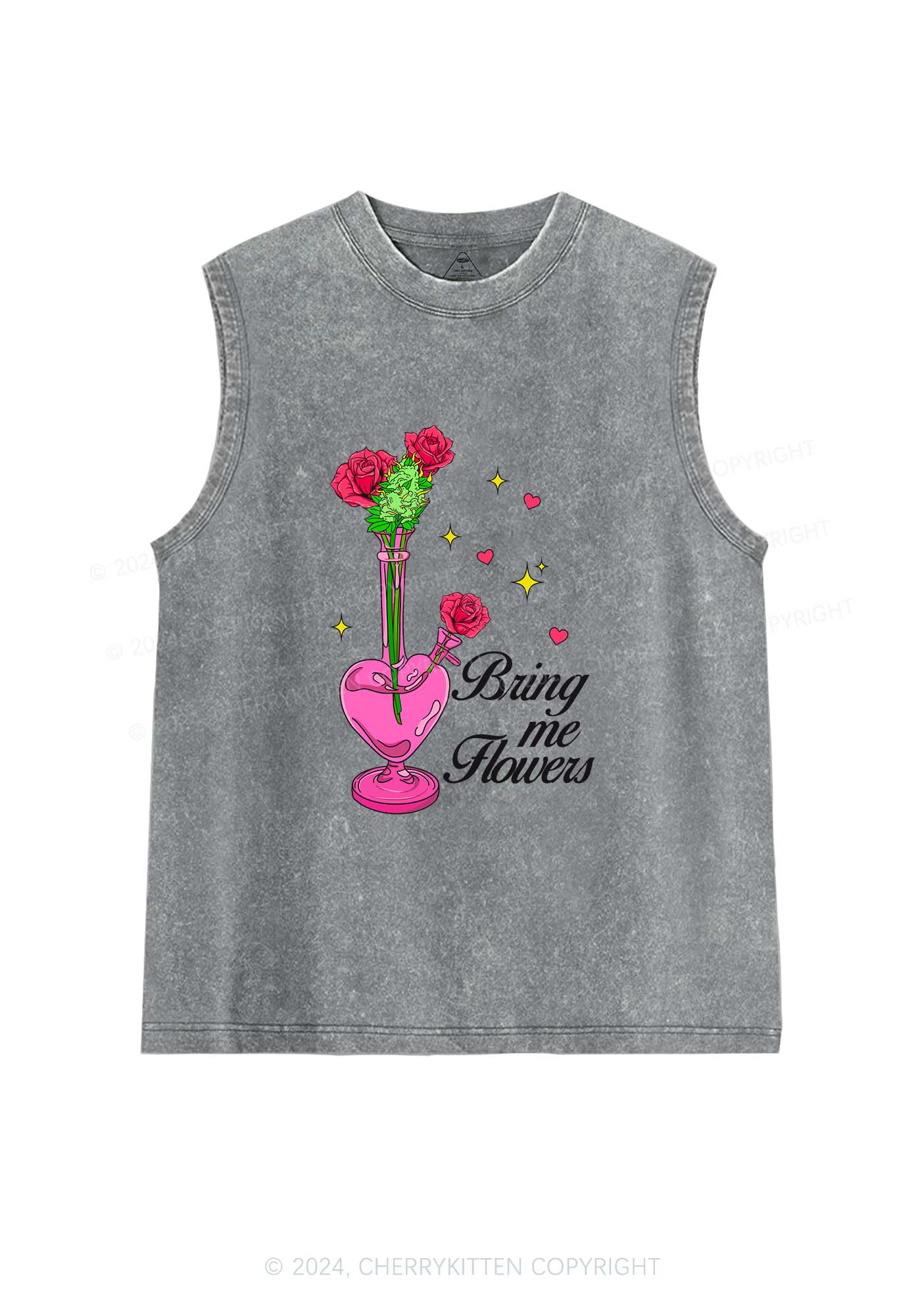 Bring Me Flowers Y2K Washed Tank Cherrykitten - Image 6