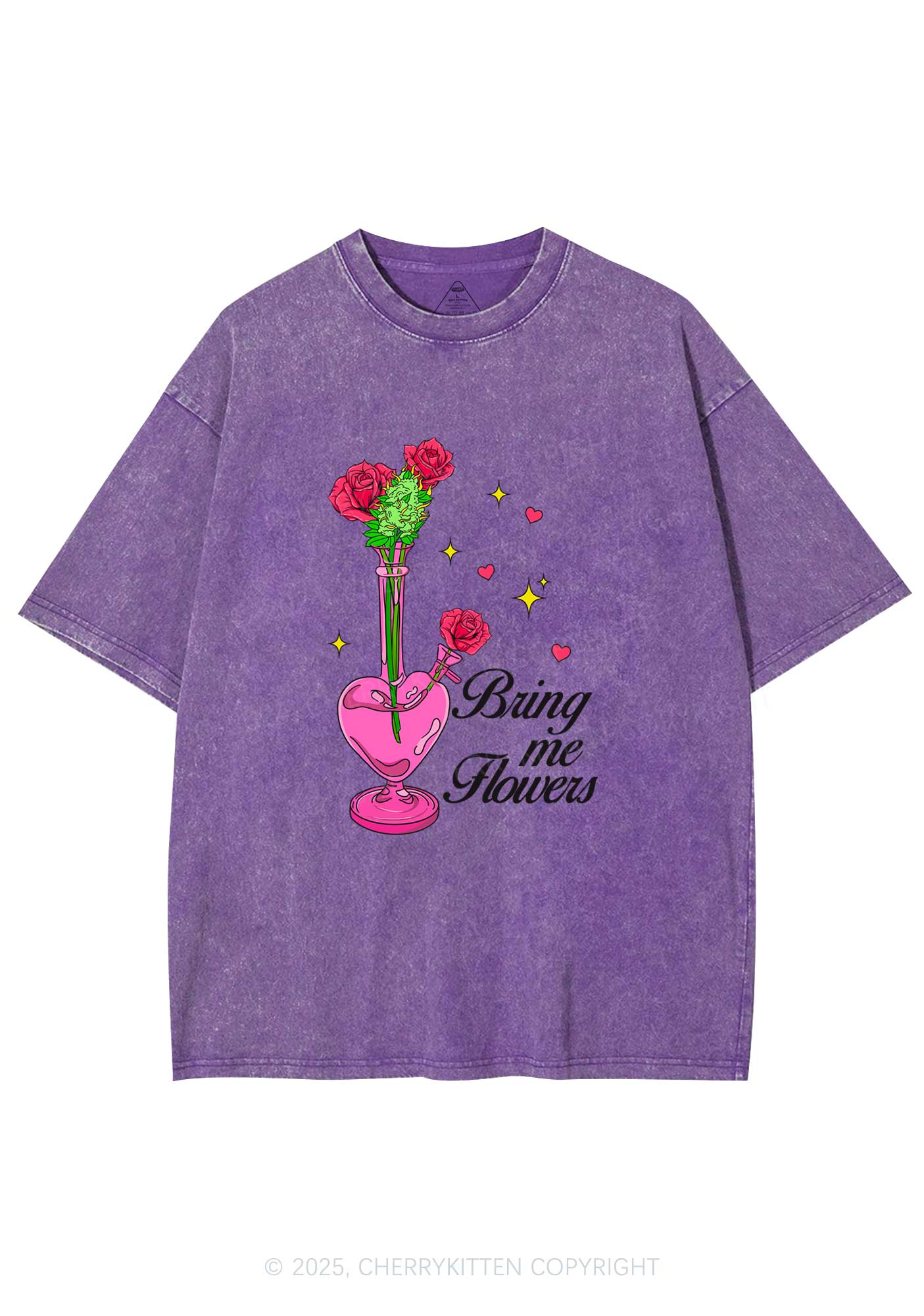 Bring Me Flowers Y2K Washed Tee Cherrykitten - Image 5
