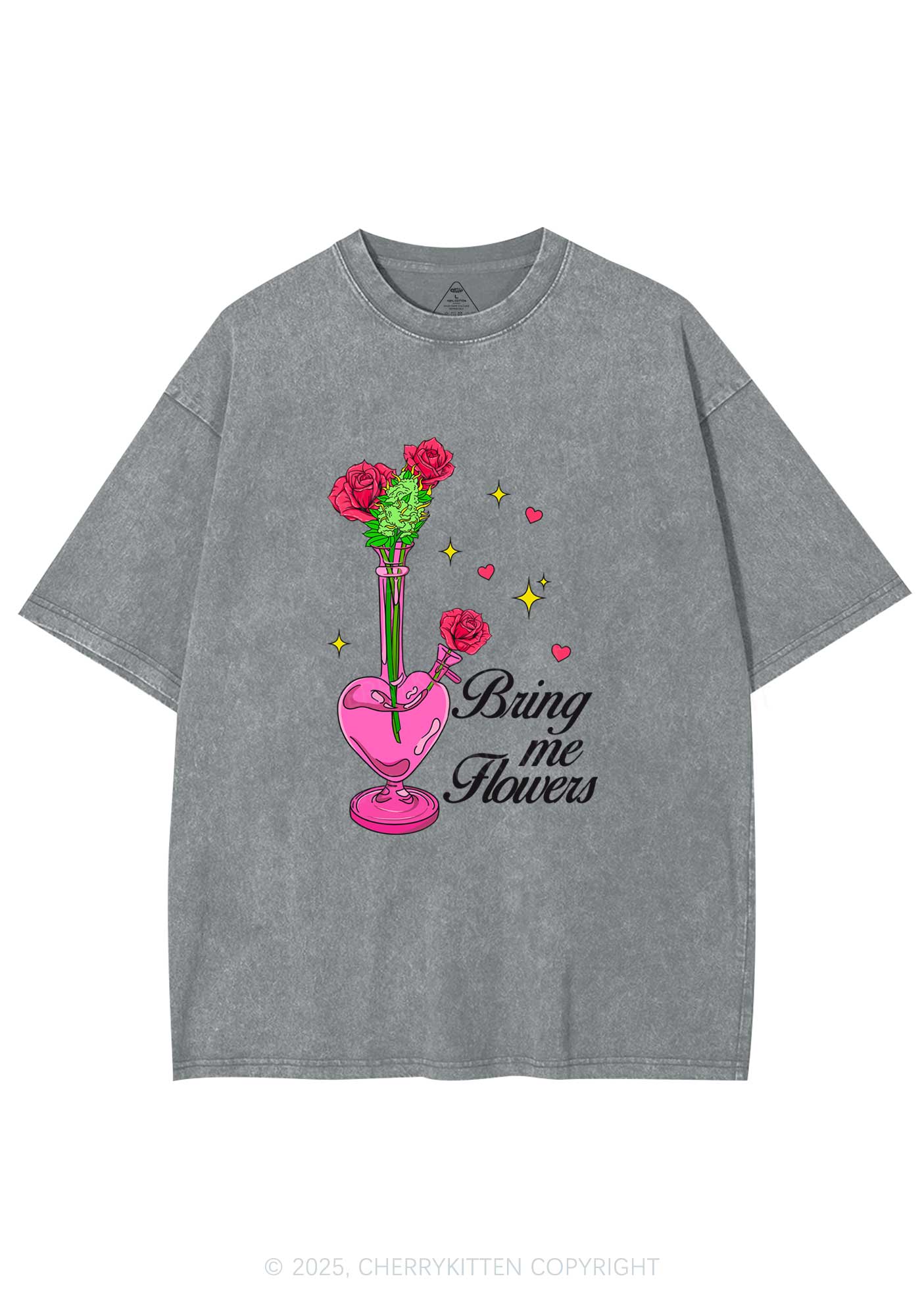 Bring Me Flowers Y2K Washed Tee Cherrykitten - Image 7