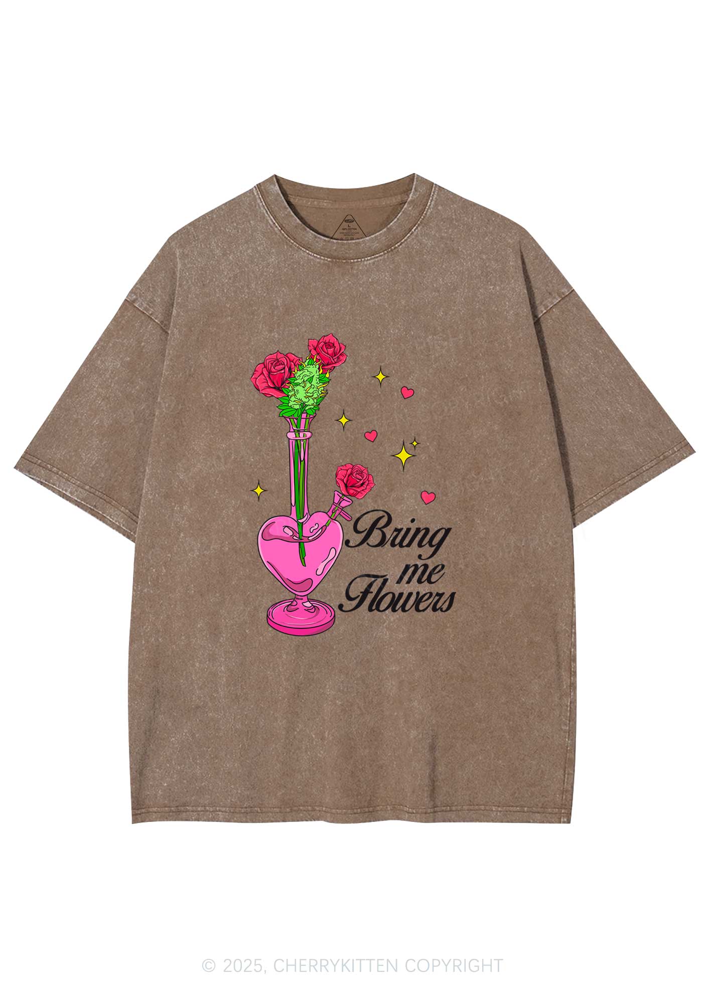 Bring Me Flowers Y2K Washed Tee Cherrykitten - Image 8
