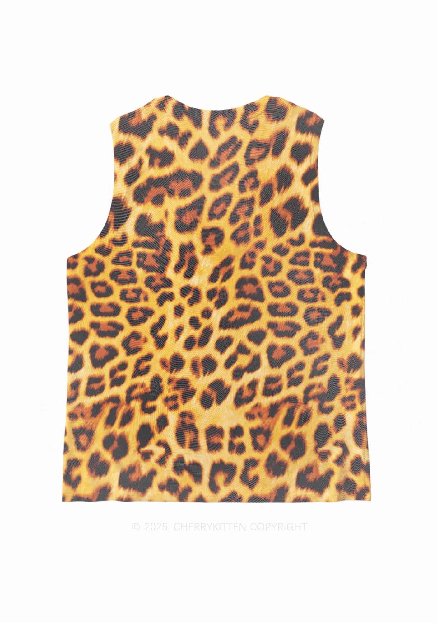 Brown Leopard Y2K Mesh Muscle Tank Cherrykitten - Image 3