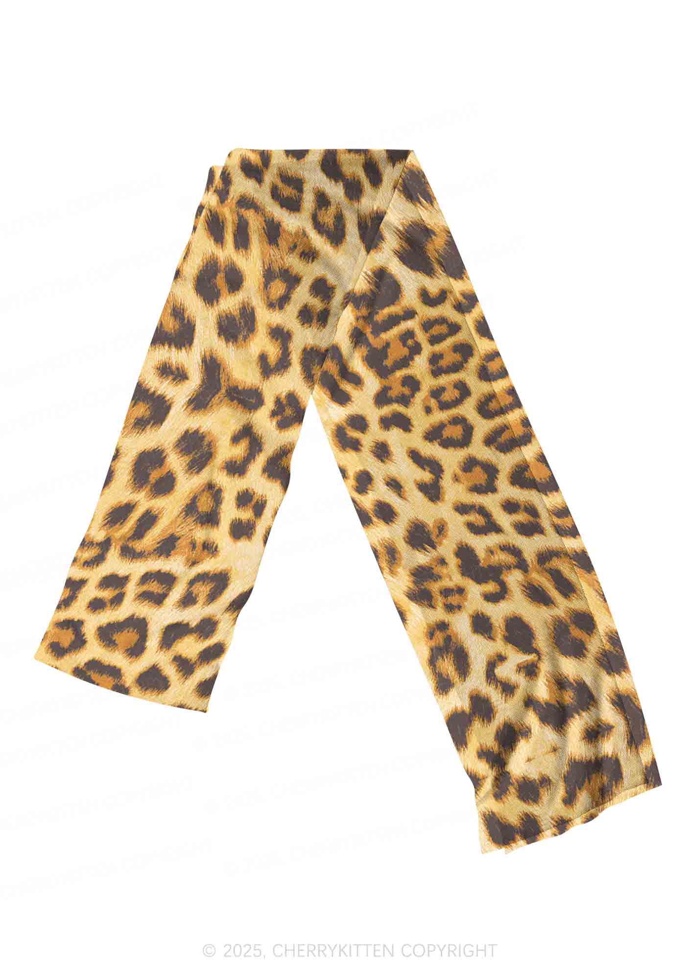 Brown Leopard Y2K Mesh Slip Dress With Scarf Set Cherrykitten - Image 4