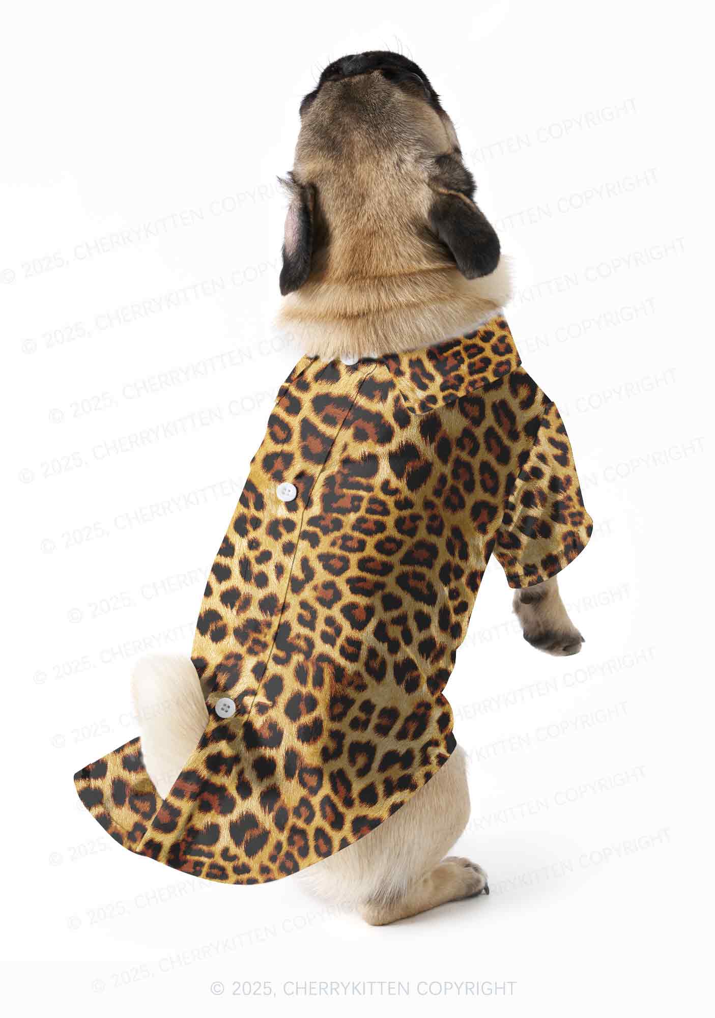 Brown Leopard Y2K Pet Shirts Cherrykitten - Image 2