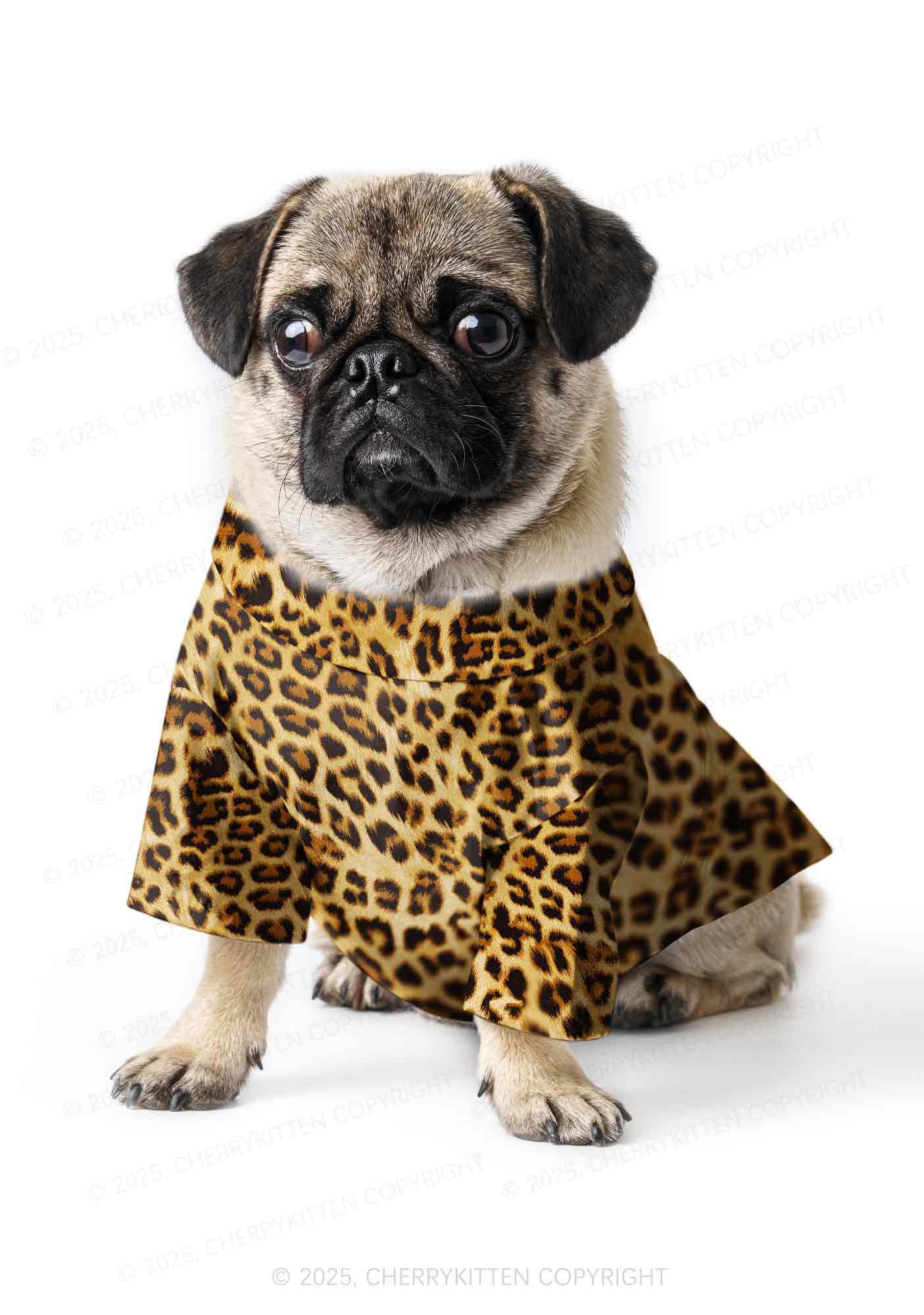 Brown Leopard Y2K Pet Shirts Cherrykitten - Image 3