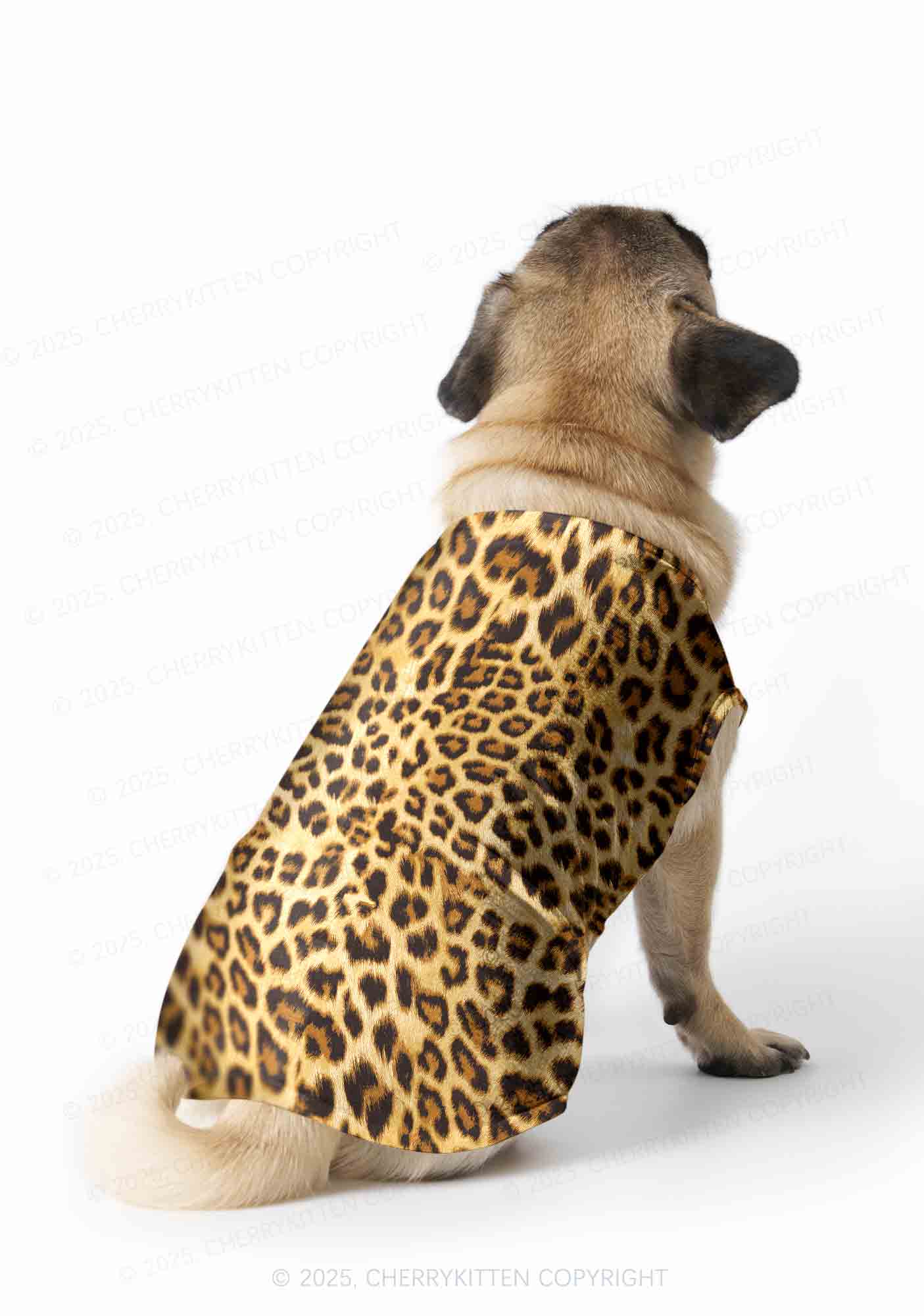 Brown Leopard Y2K Pet Tank Top Cherrykitten - Image 2