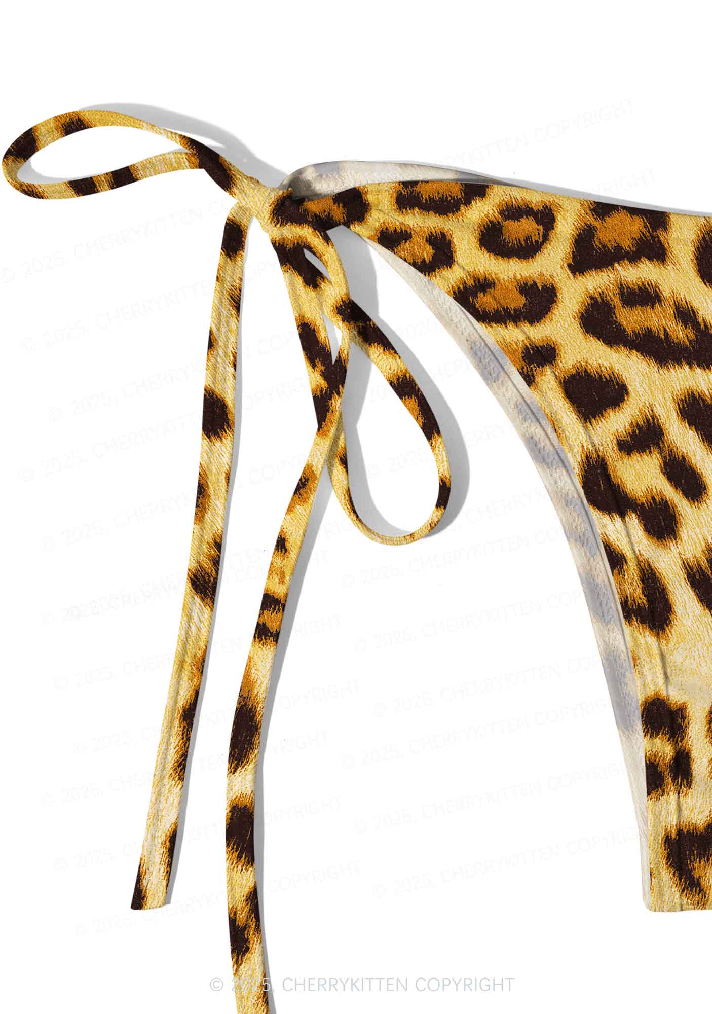 Brown Leopard Y2K Print Bikini Set Cherrykitten - Image 4