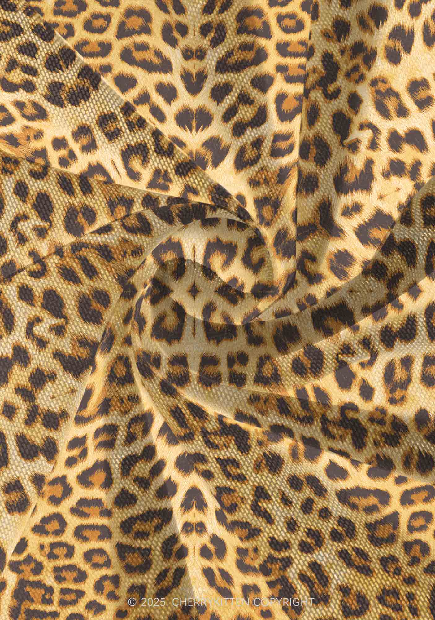 Brown Leopard Y2K Print Mini Layered Skirt Cherrykitten - Image 4