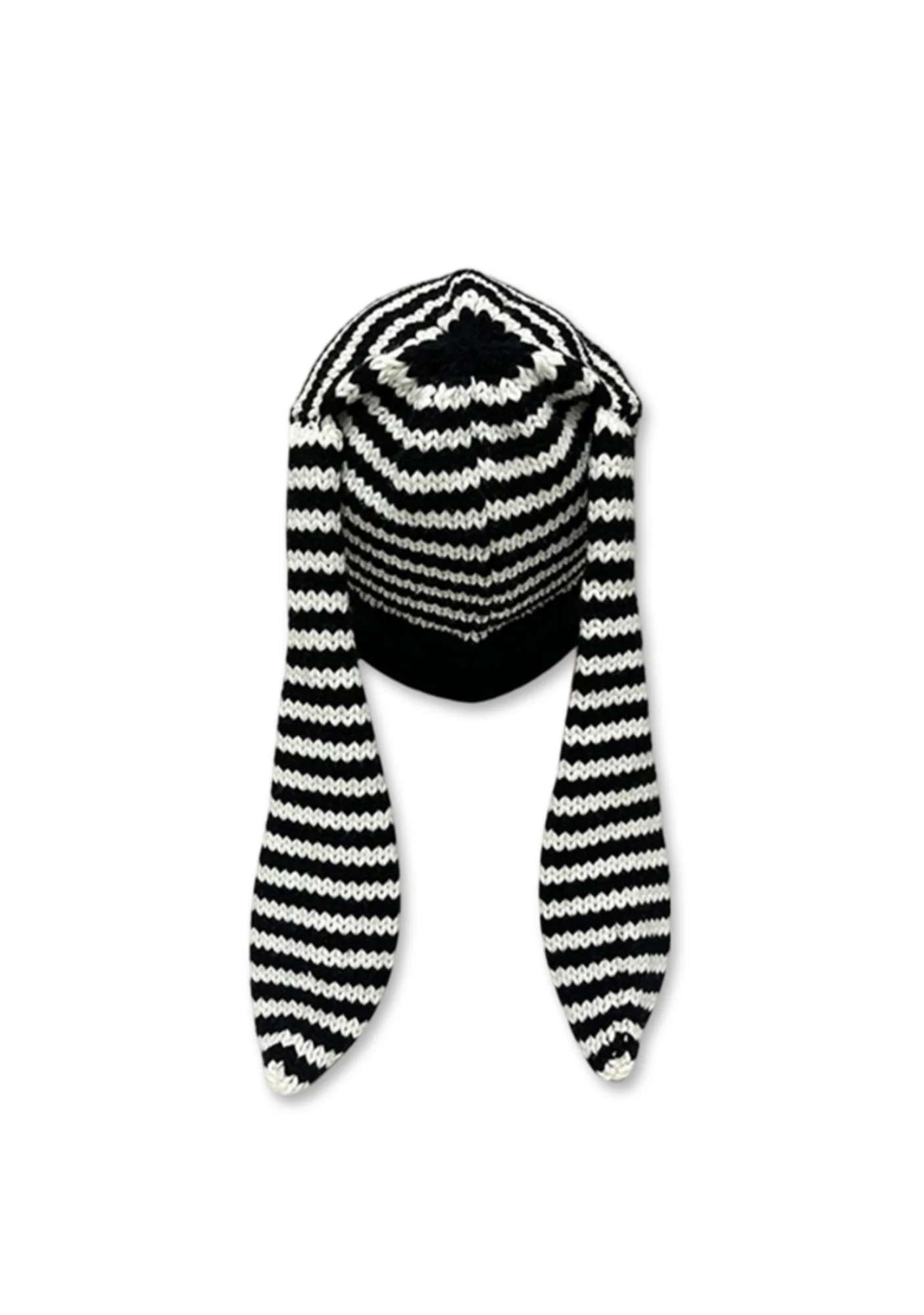 Bunny Ears Striped Y2K Knitted Hat Cherrykitten - Image 5