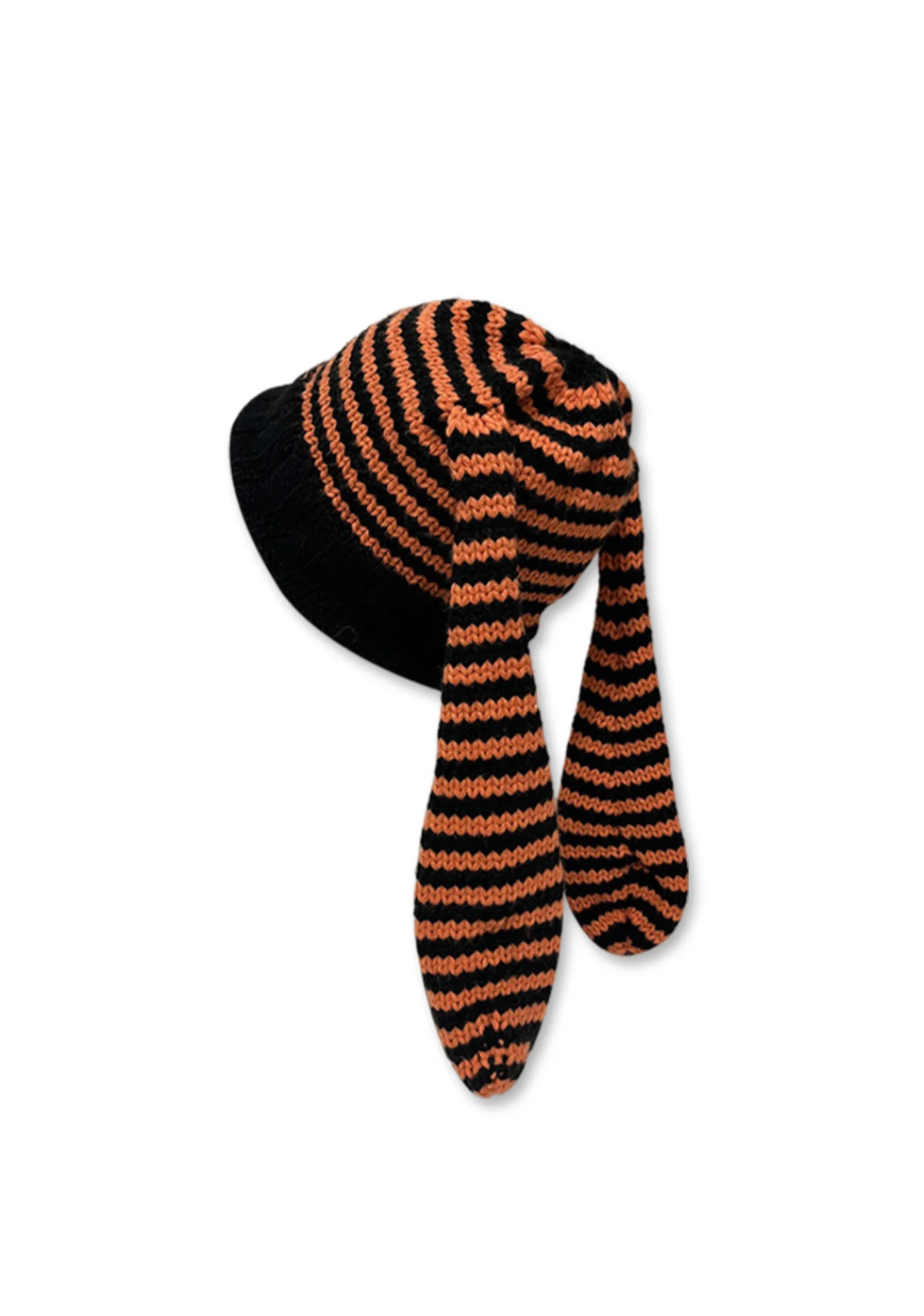 Bunny Ears Striped Y2K Knitted Hat Cherrykitten - Image 6