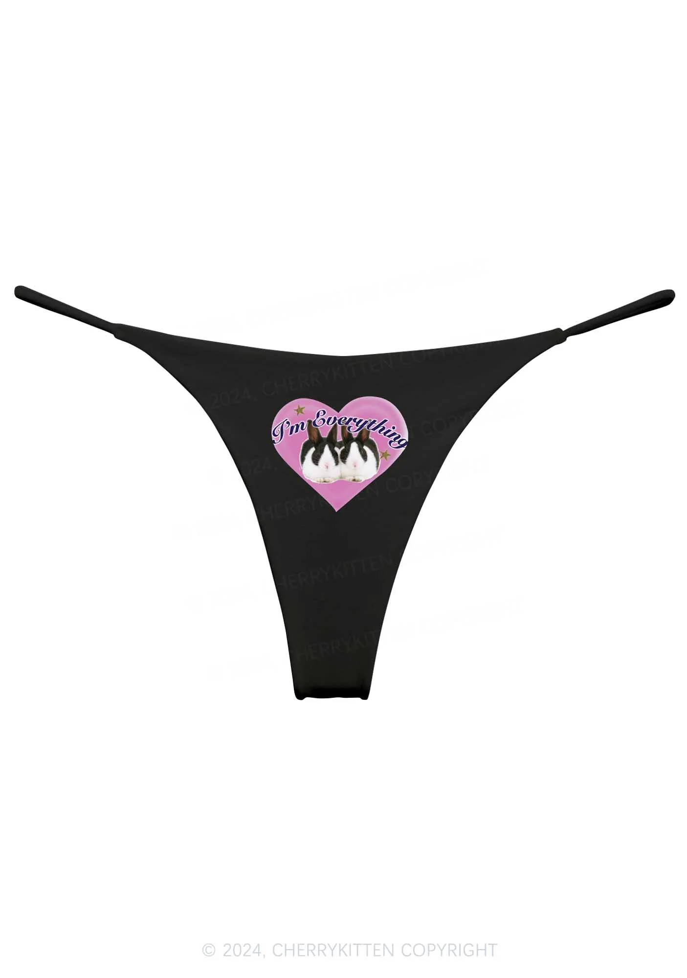 Bunny I'm Everything Y2K Bikini String Thong Cherrykitten - Image 4