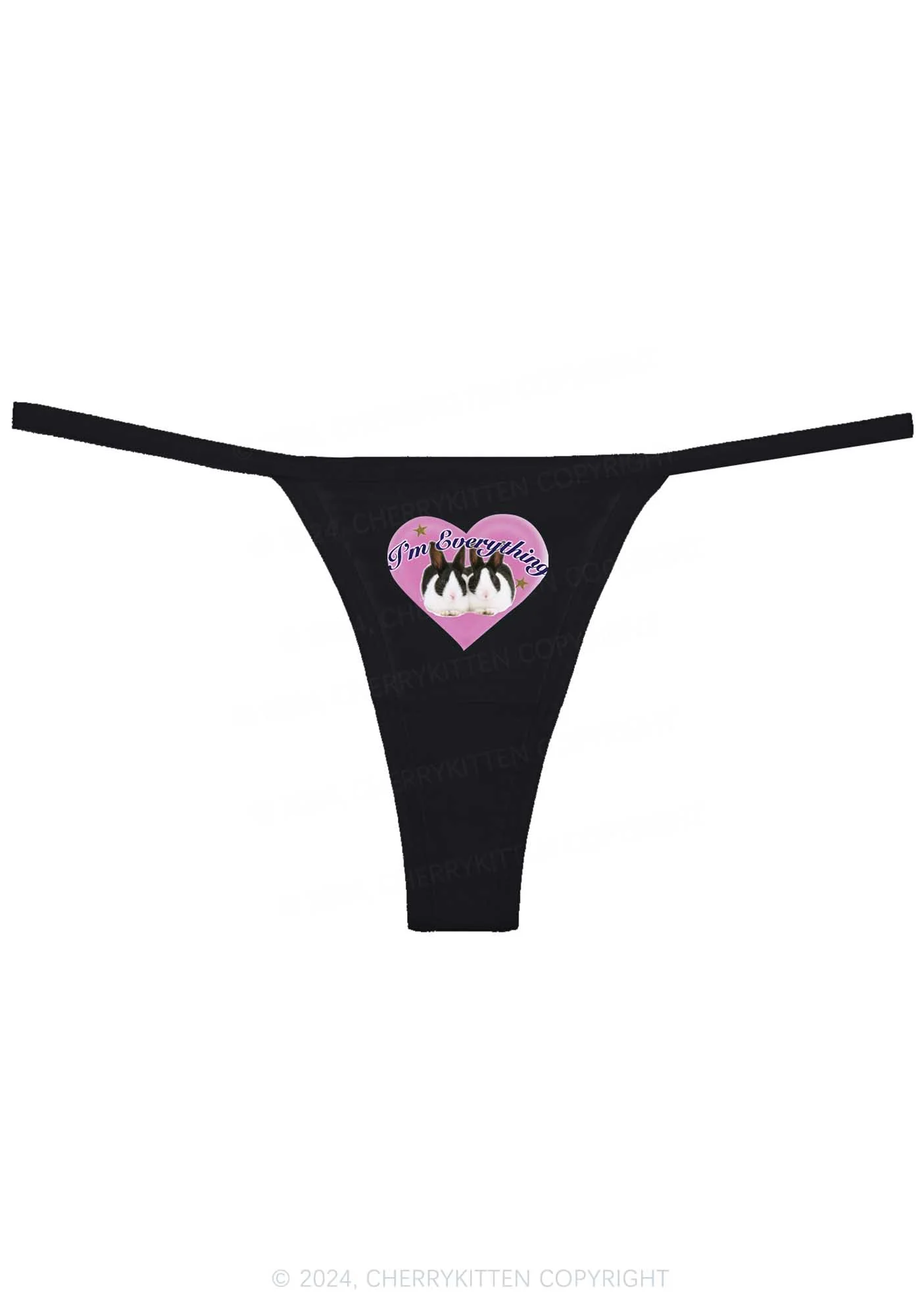 Bunny I'm Everything Y2K Flat String Thong Cherrykitten - Image 4