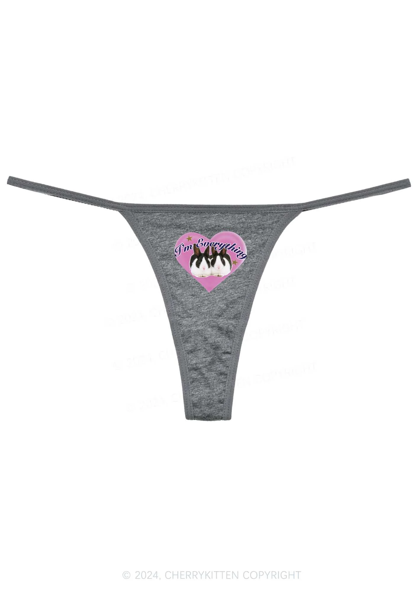 Bunny I'm Everything Y2K Flat String Thong Cherrykitten - Image 7