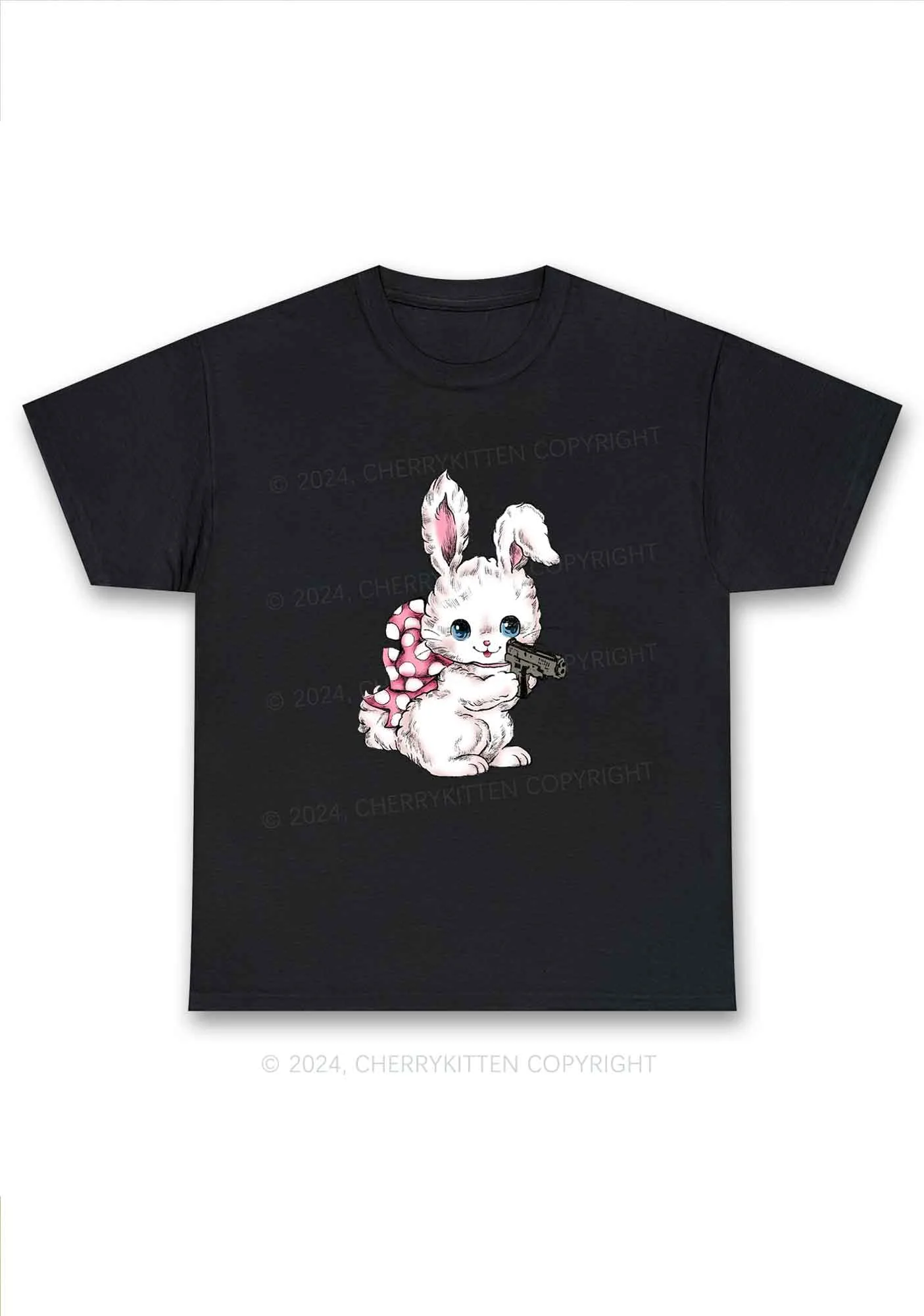 Bunny Shooting Y2K Chunky Shirt Cherrykitten - Image 3