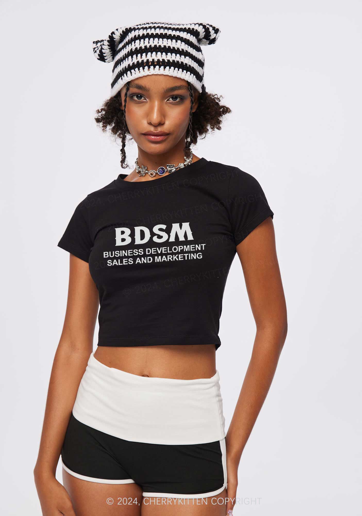Business Development Y2K Baby Tee Cherrykitten - Image 2