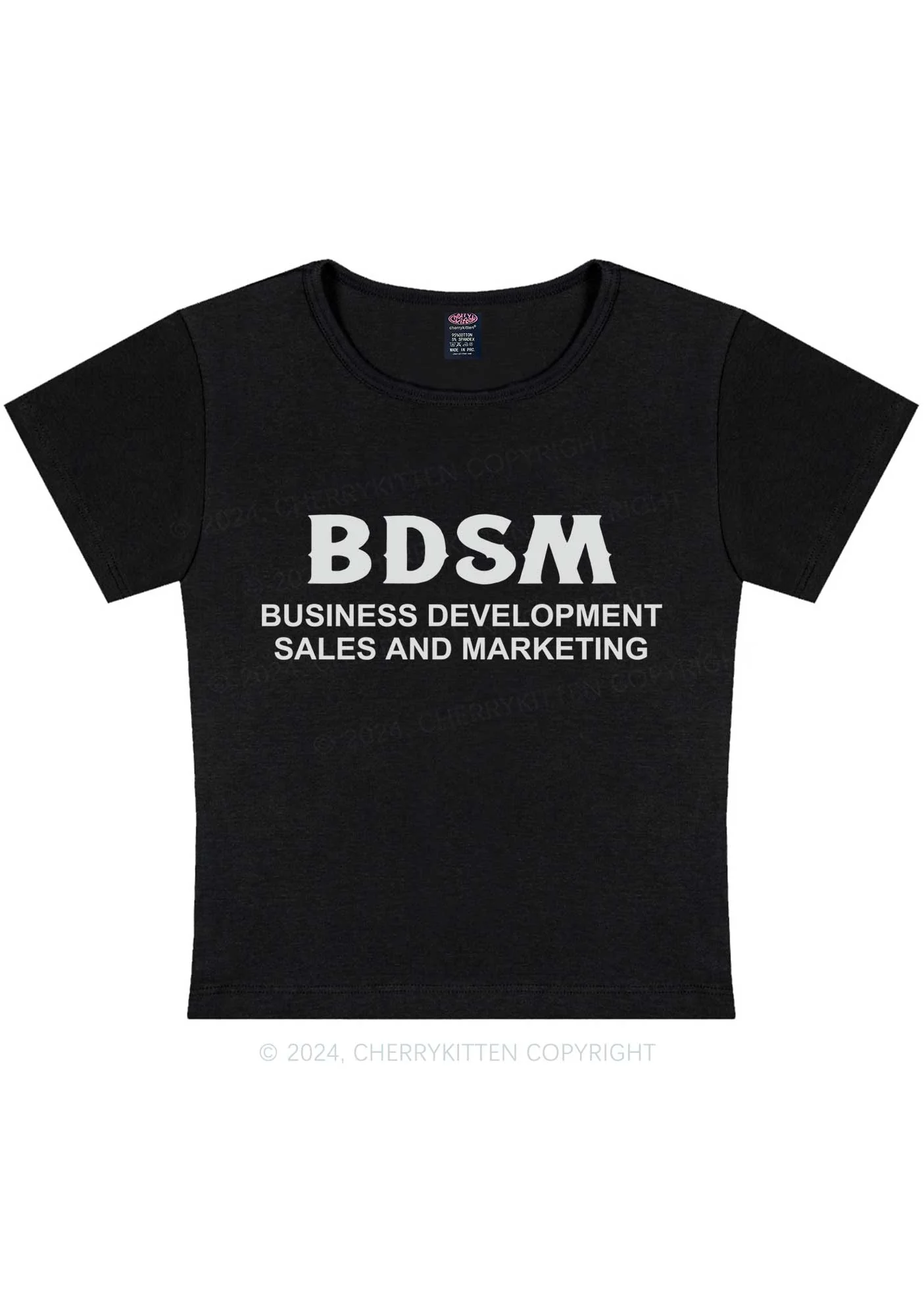Business Development Y2K Baby Tee Cherrykitten - Image 4