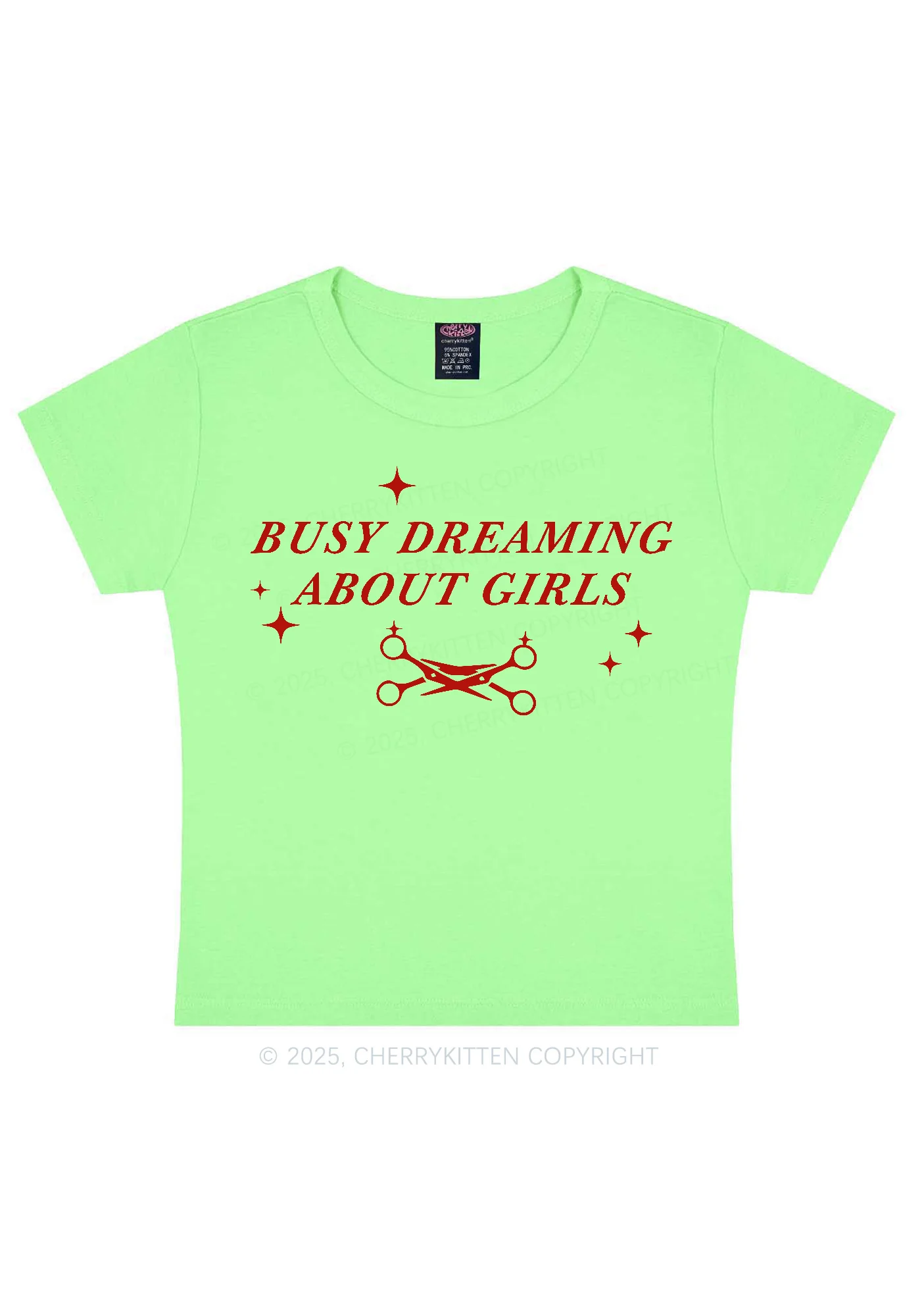 Busy Dreaming About Girls Pride Y2K Baby Tee Cherrykitten - Image 12