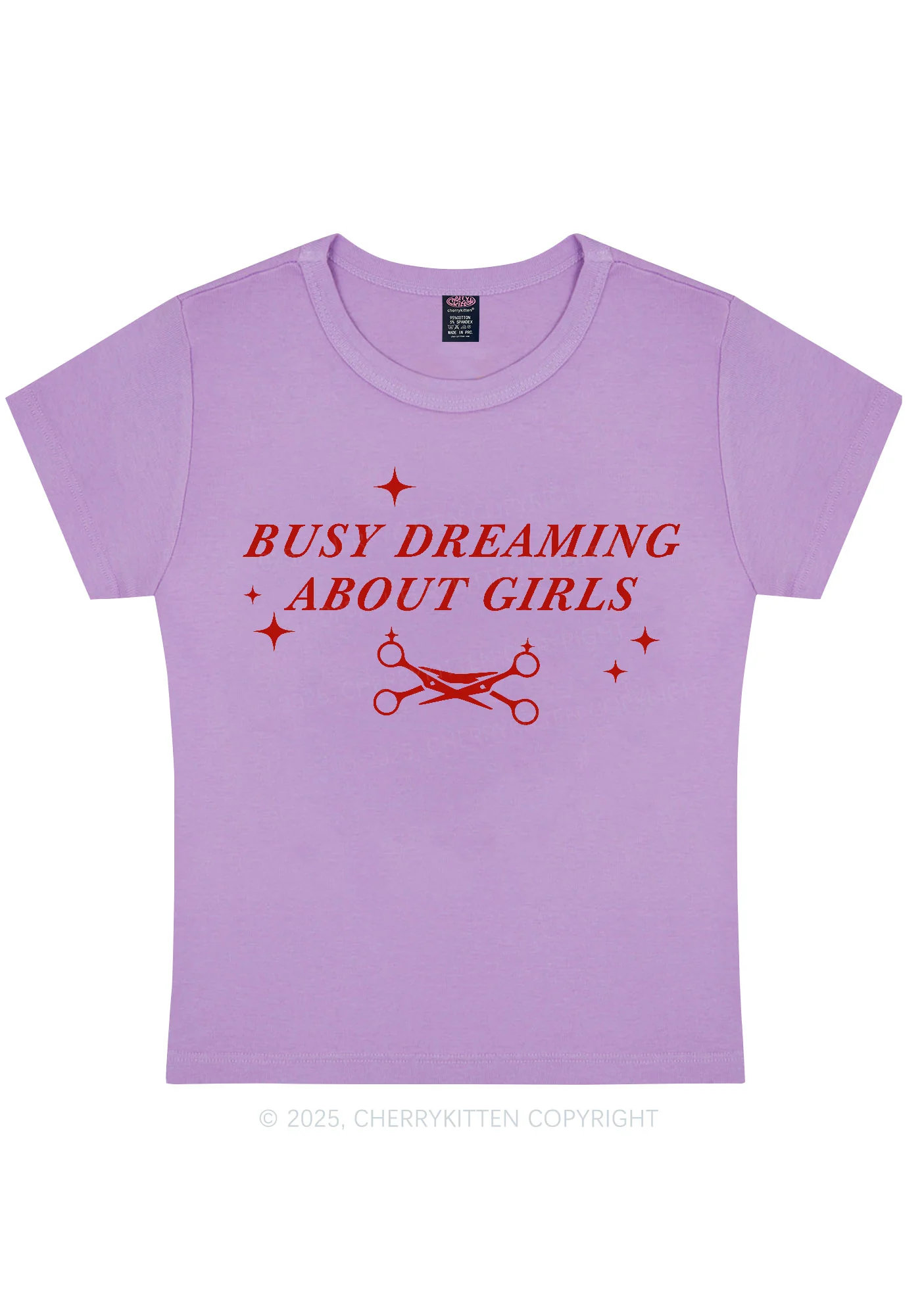 Busy Dreaming About Girls Pride Y2K Baby Tee Cherrykitten - Image 8