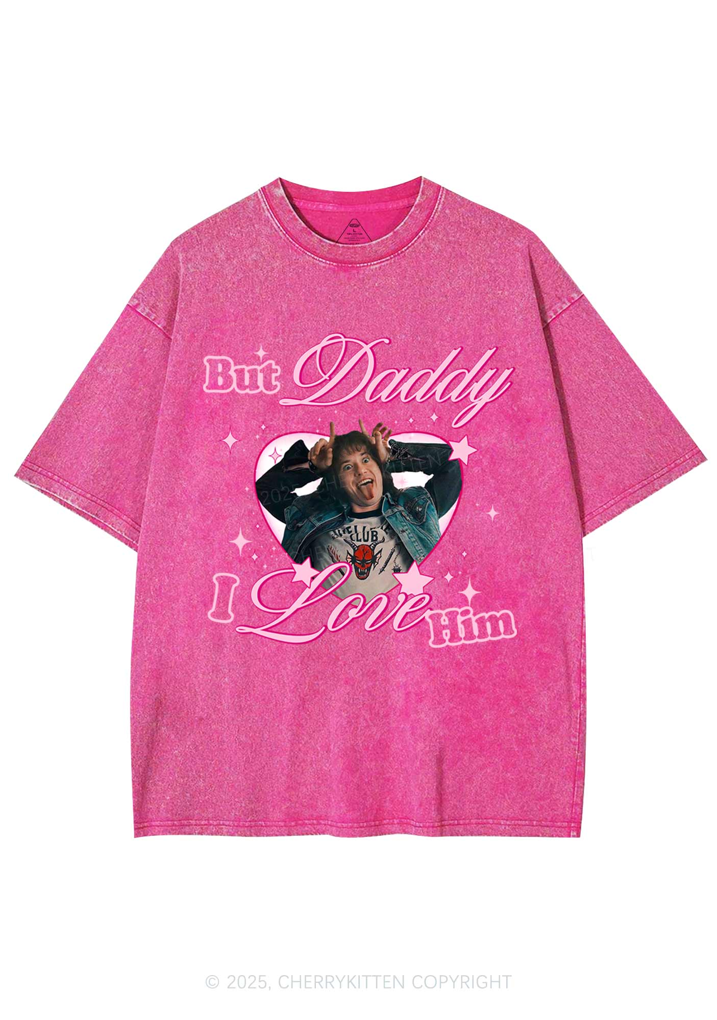 But Daddy I Love EM Y2K Shirts Washed Tee Cherrykitten - Image 4