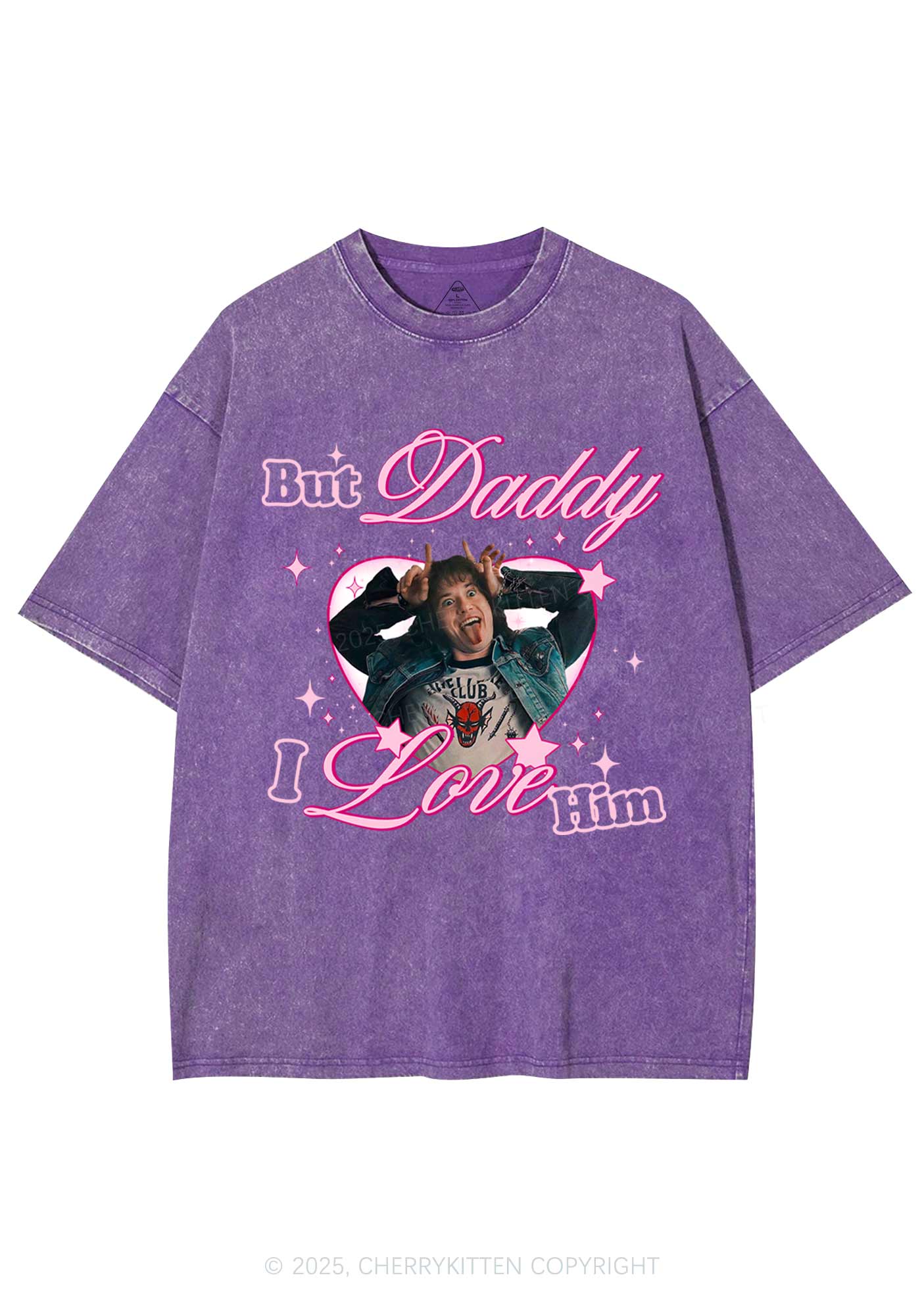 But Daddy I Love EM Y2K Shirts Washed Tee Cherrykitten - Image 5
