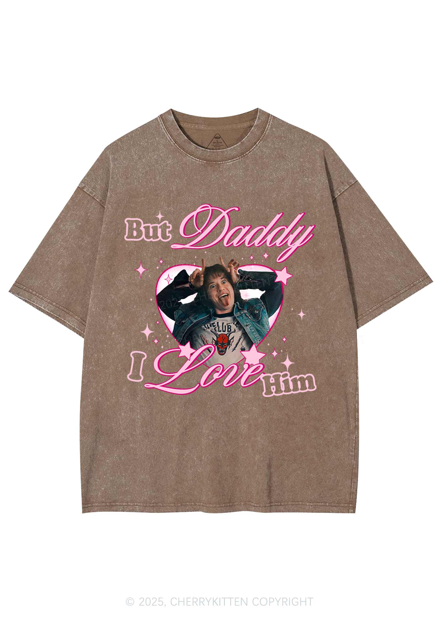 But Daddy I Love EM Y2K Shirts Washed Tee Cherrykitten - Image 7