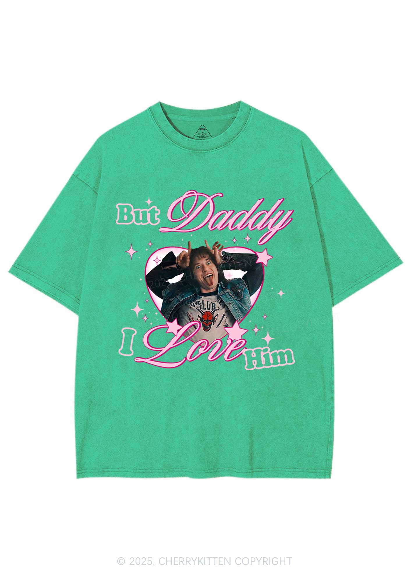 But Daddy I Love EM Y2K Shirts Washed Tee Cherrykitten - Image 8