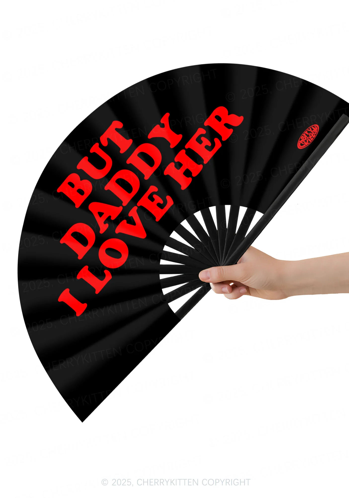 But Daddy I Love Her Pride Y2K Rave Hand Fan Cherrykitten - Image 2