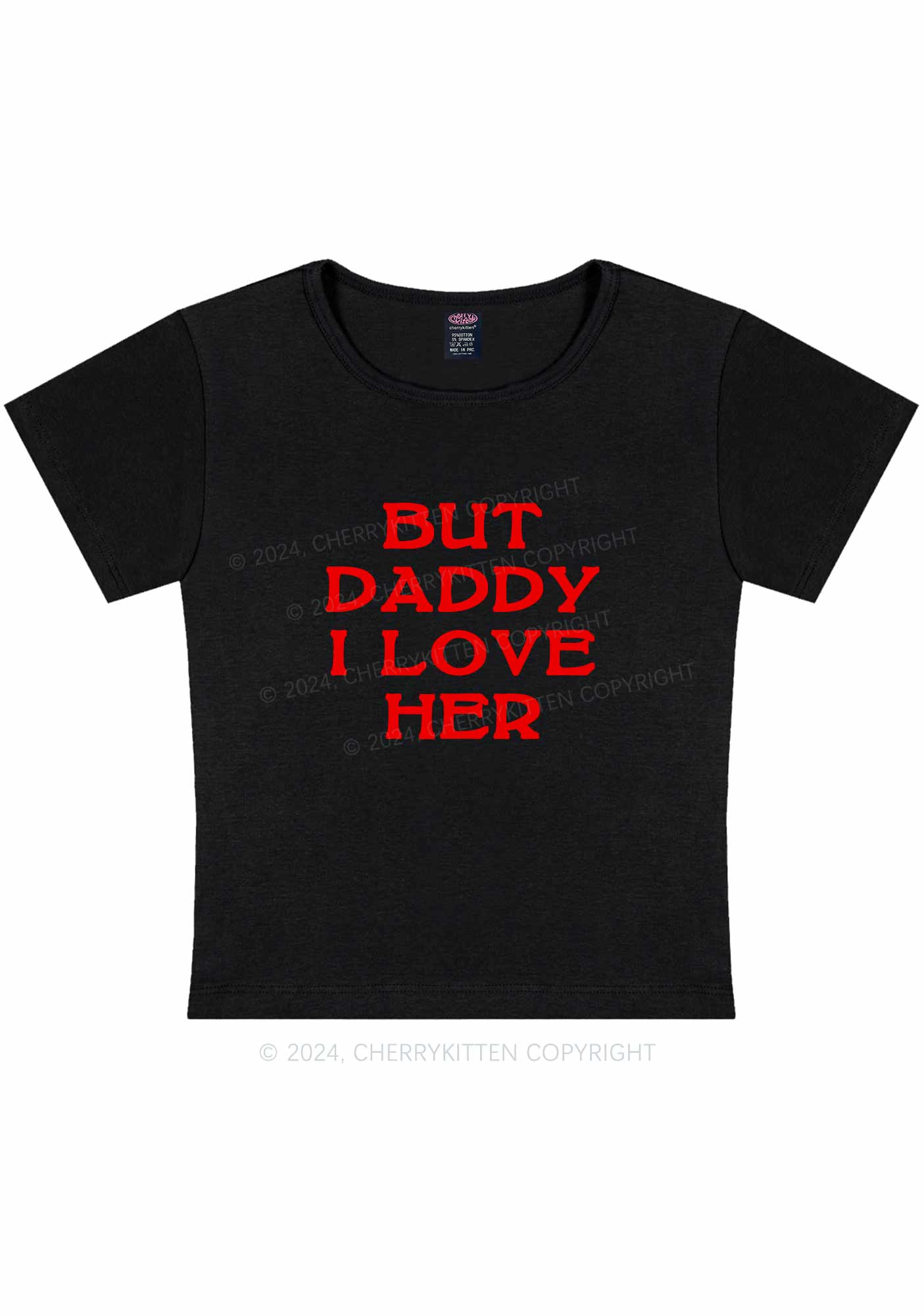 But Daddy I Love Her Y2K Baby Tee Cherrykitten - Image 5