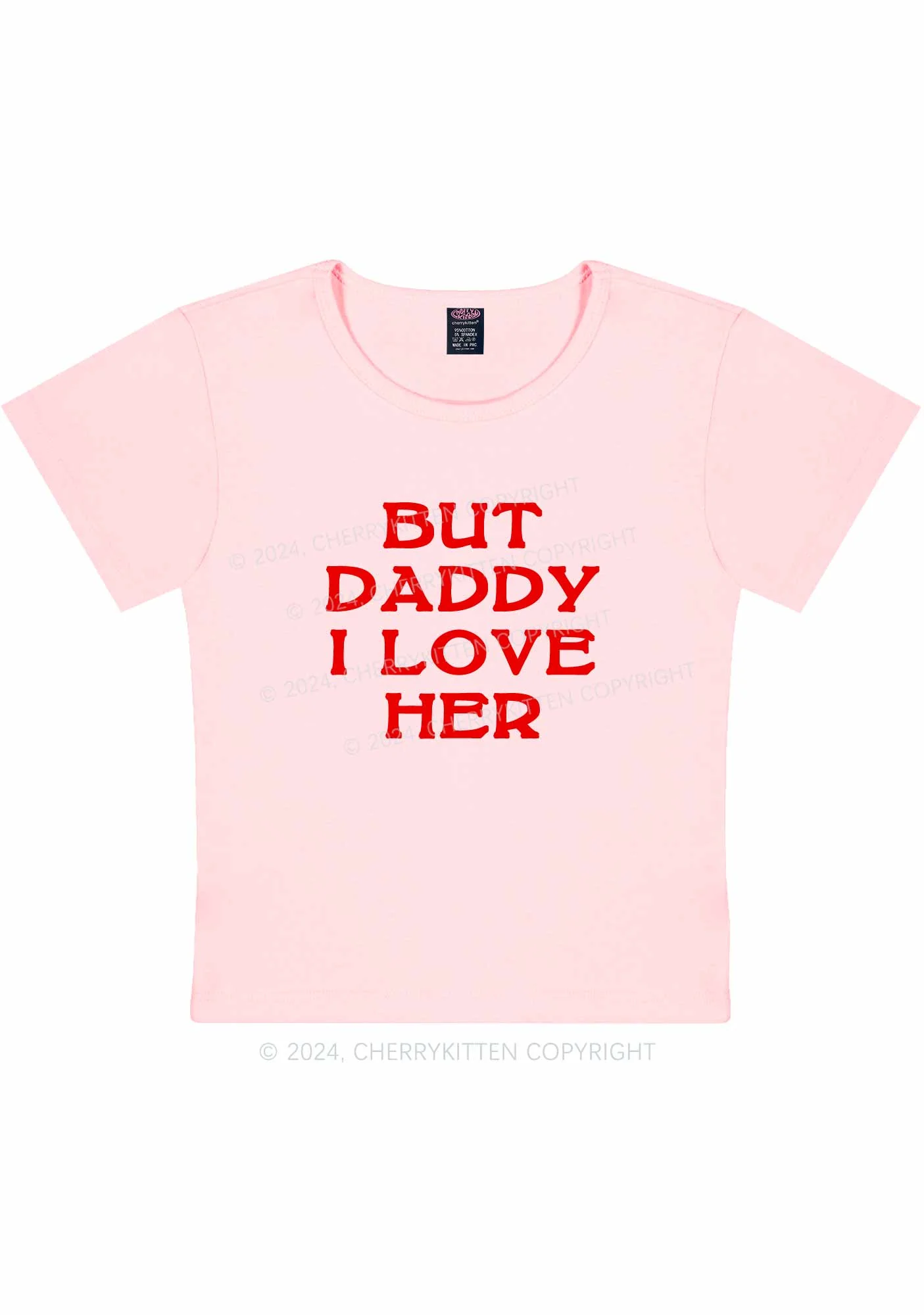 But Daddy I Love Her Y2K Baby Tee Cherrykitten - Image 7