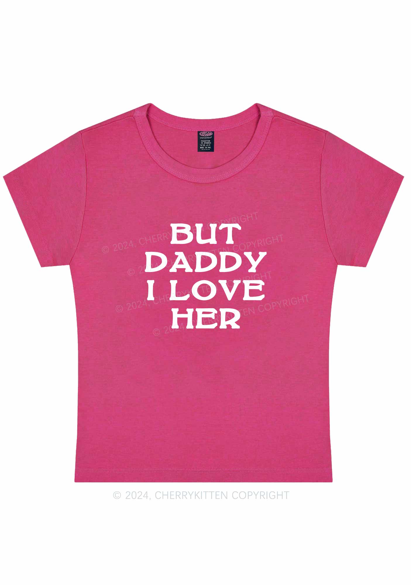 But Daddy I Love Her Y2K Baby Tee Cherrykitten - Image 8