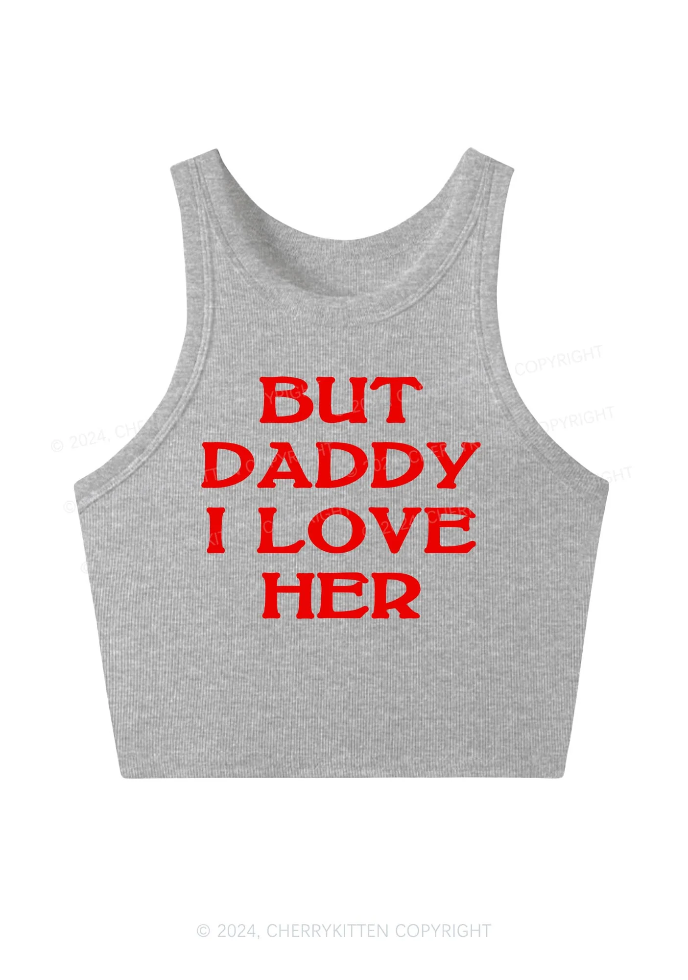 But Daddy I Love Her Y2K Crop Tank Top Cherrykitten - Image 3