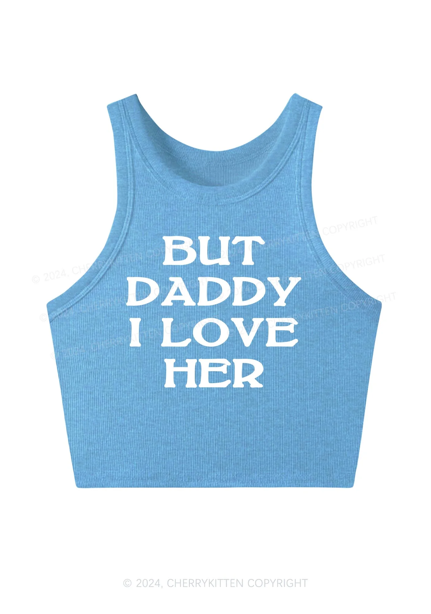 But Daddy I Love Her Y2K Crop Tank Top Cherrykitten - Image 4