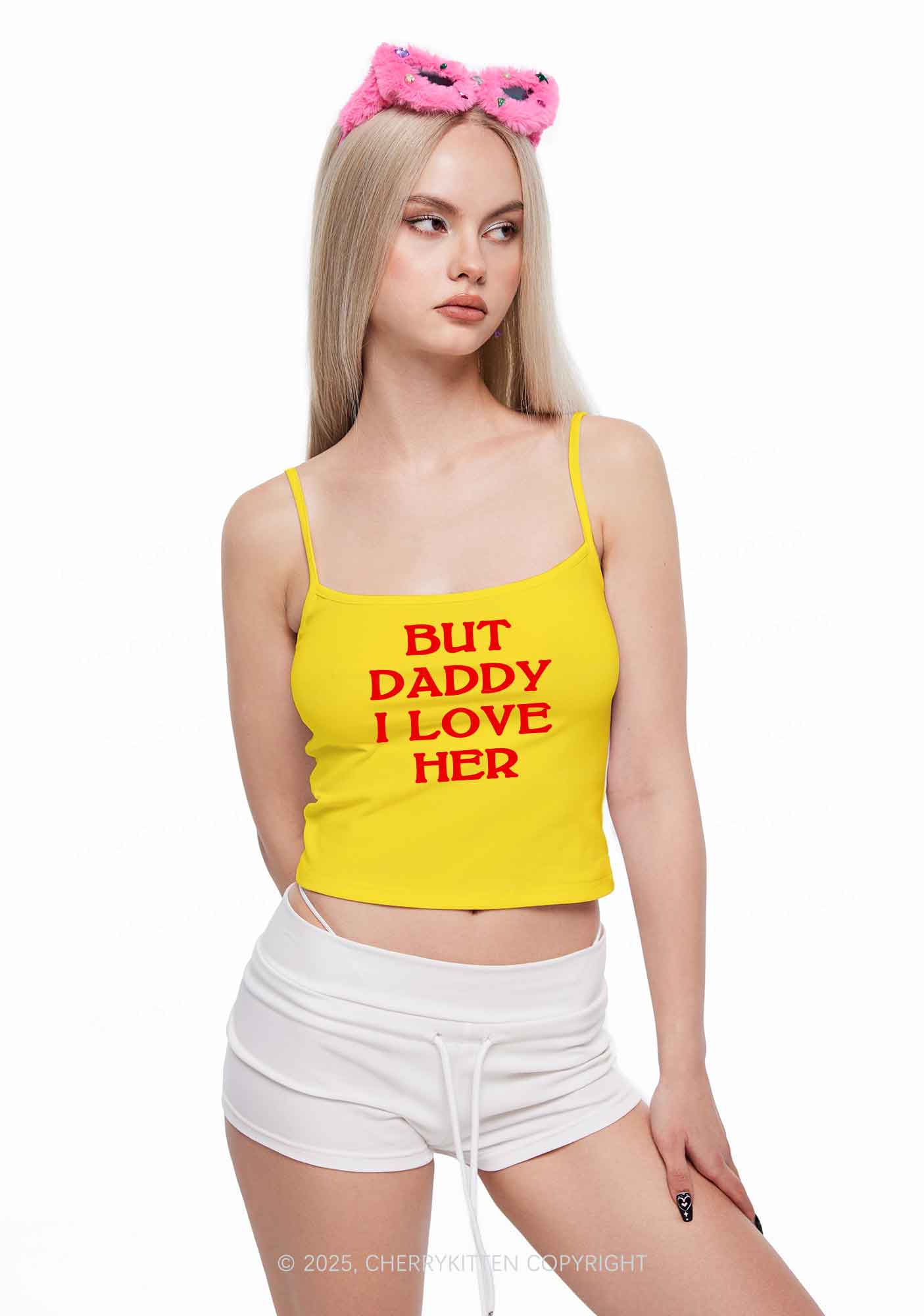 But Daddy I Love Her Pride Y2K Spaghetti Strap Cami Cherrykitten - Image 2