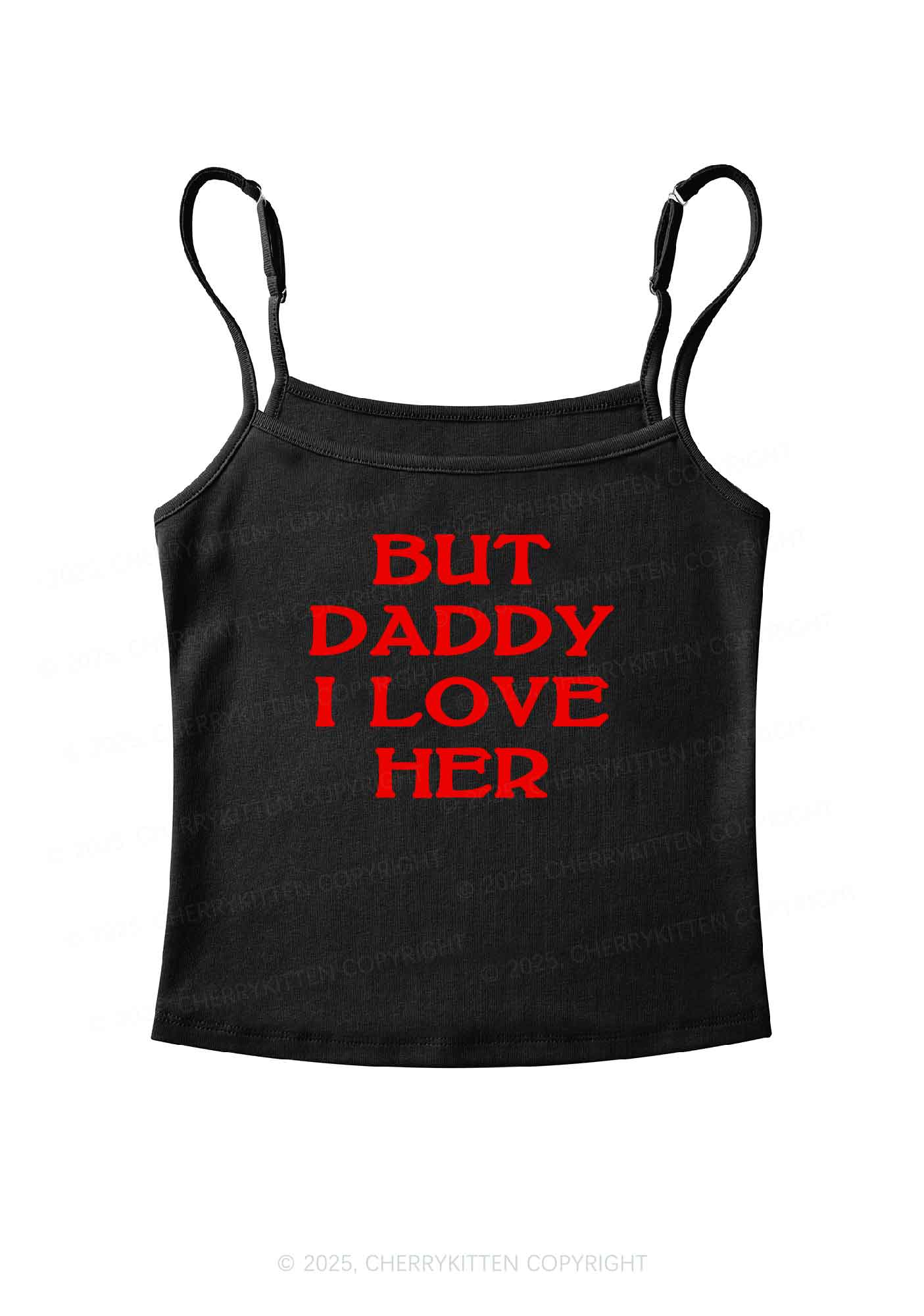 But Daddy I Love Her Pride Y2K Spaghetti Strap Cami Cherrykitten - Image 4