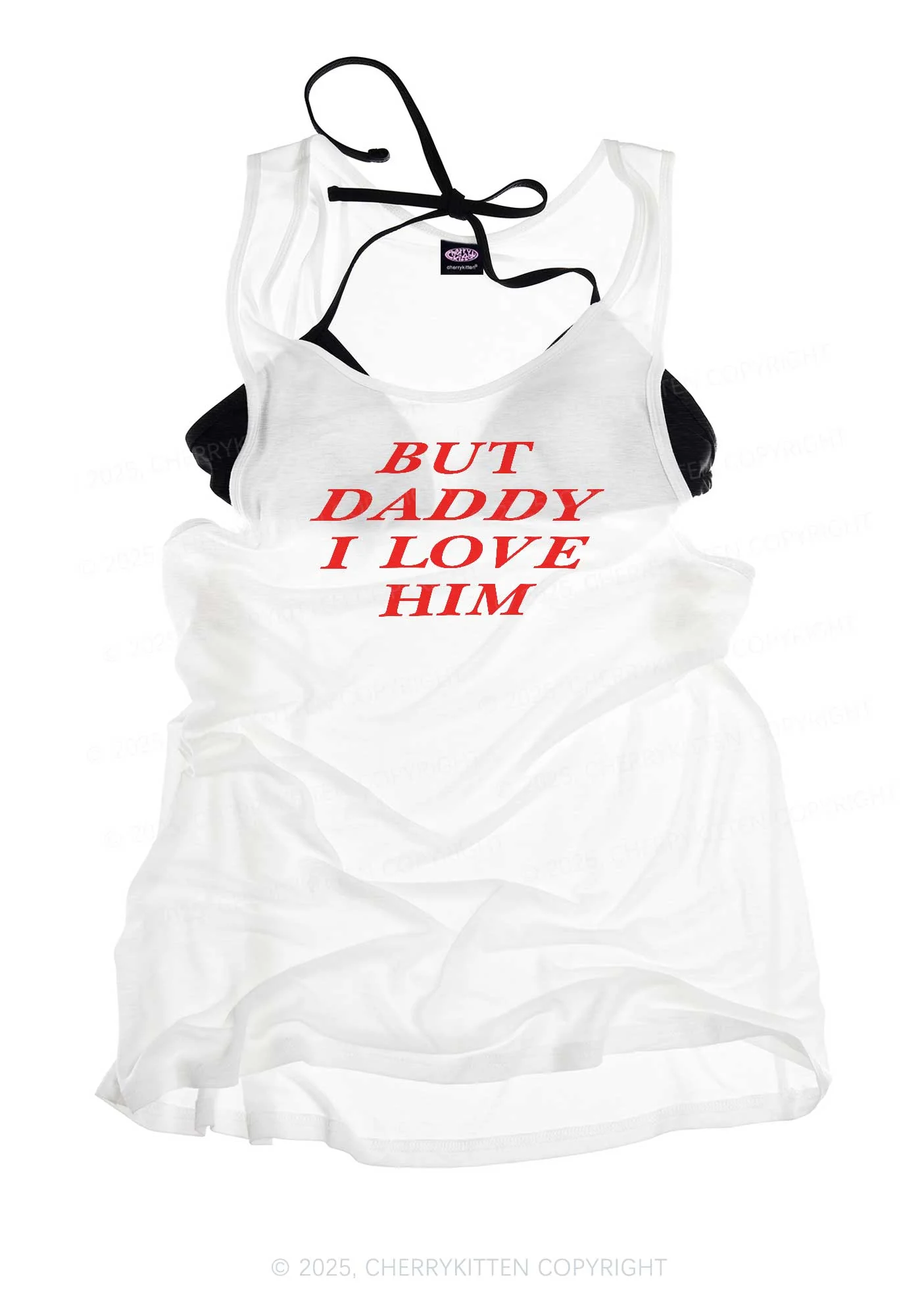 But Daddy I Love Him Pride Y2K Sheer Boyfriend Tank Cherrykitten - Image 3