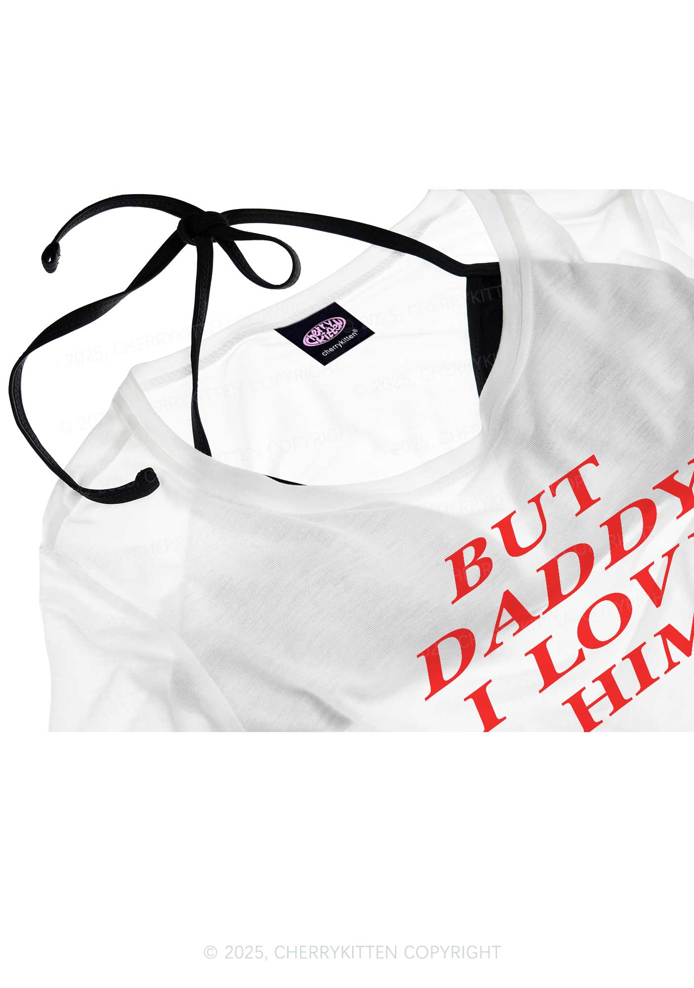 But Daddy I Love Him Pride Y2K Sheer Boyfriend Tee Cherrykitten - Image 4