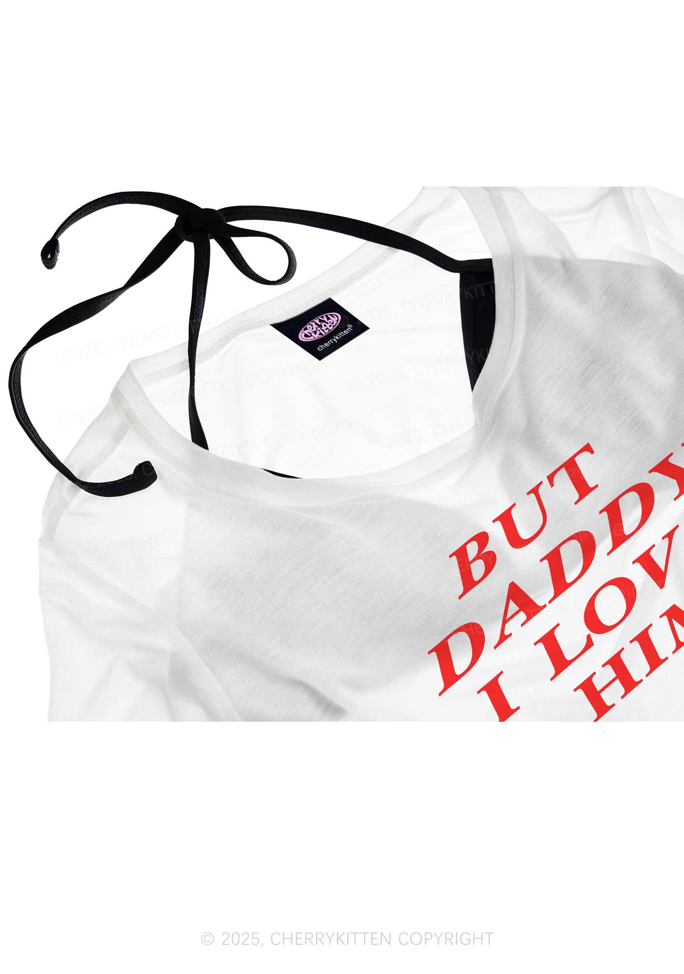 But Daddy I Love Him Pride Y2K Sheer Crop Tee Cherrykitten - Image 4