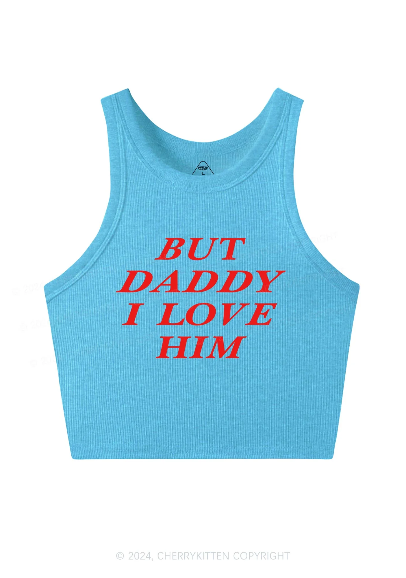 But Daddy I Love Him Y2K Crop Tank Top Cherrykitten - Image 6