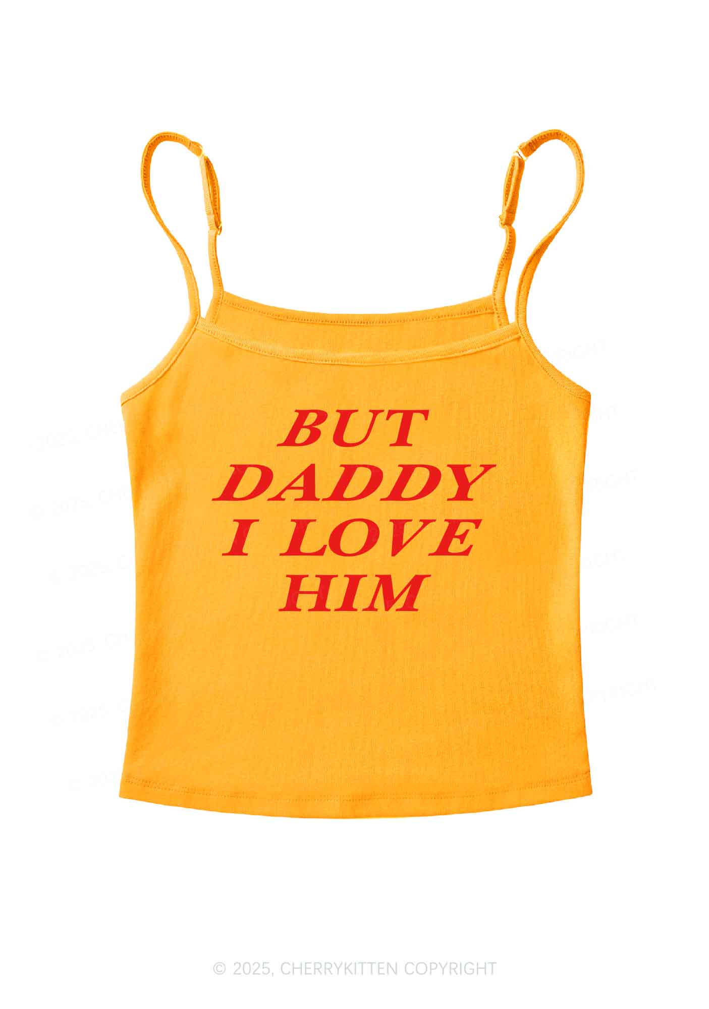 But Daddy I Love Him Y2K Spaghetti Strap Cami Cherrykitten - Image 6