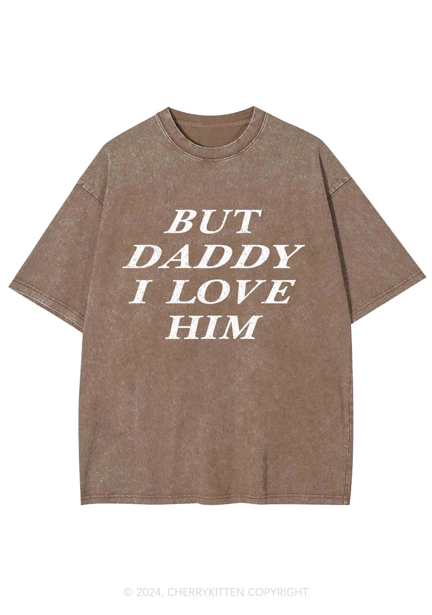 But Daddy I Love Him Y2K Washed Tee Cherrykitten - Image 6