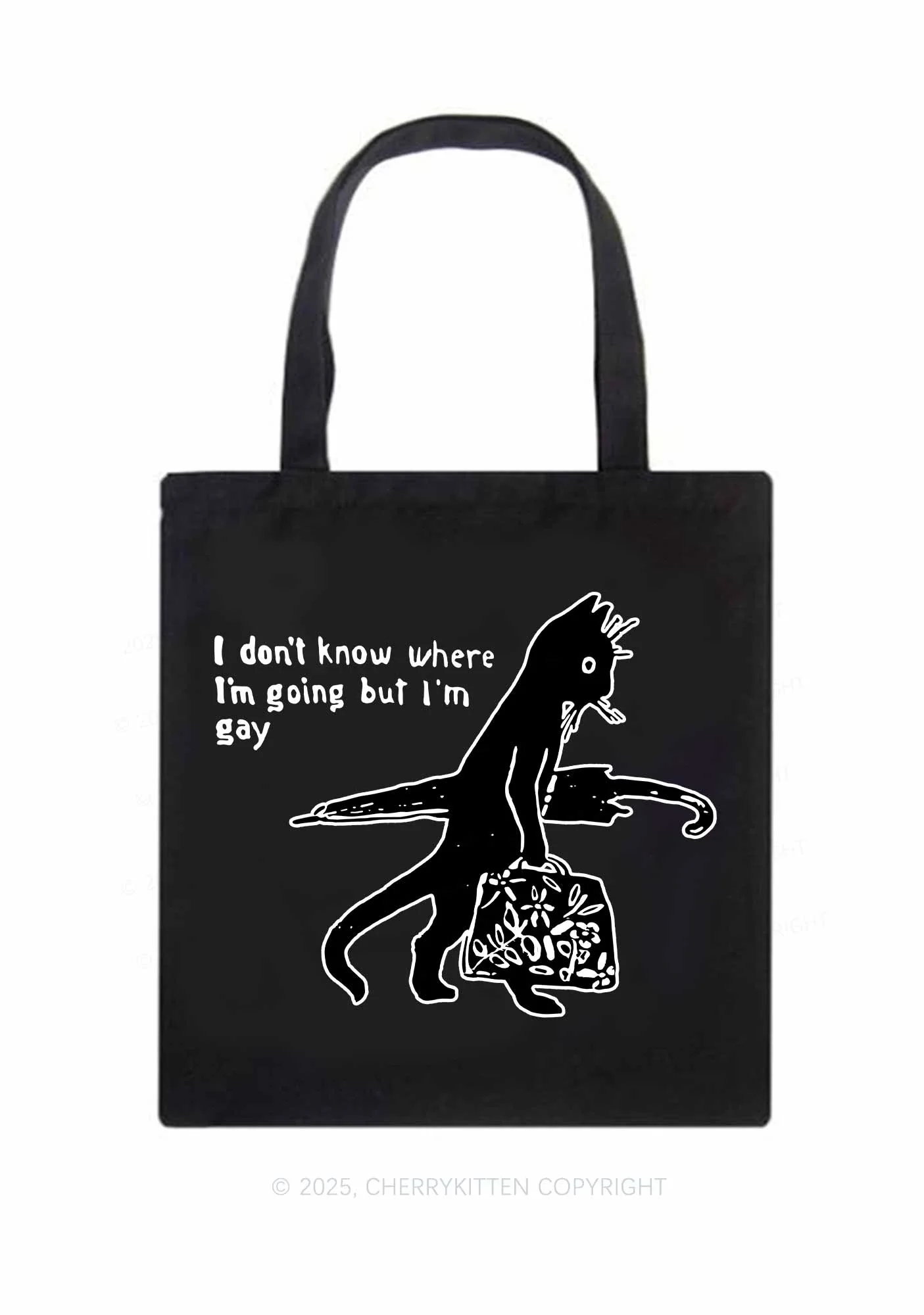 But I Am Gay Pride Y2K Canvas Tote Bag Cherrykitten - Image 3