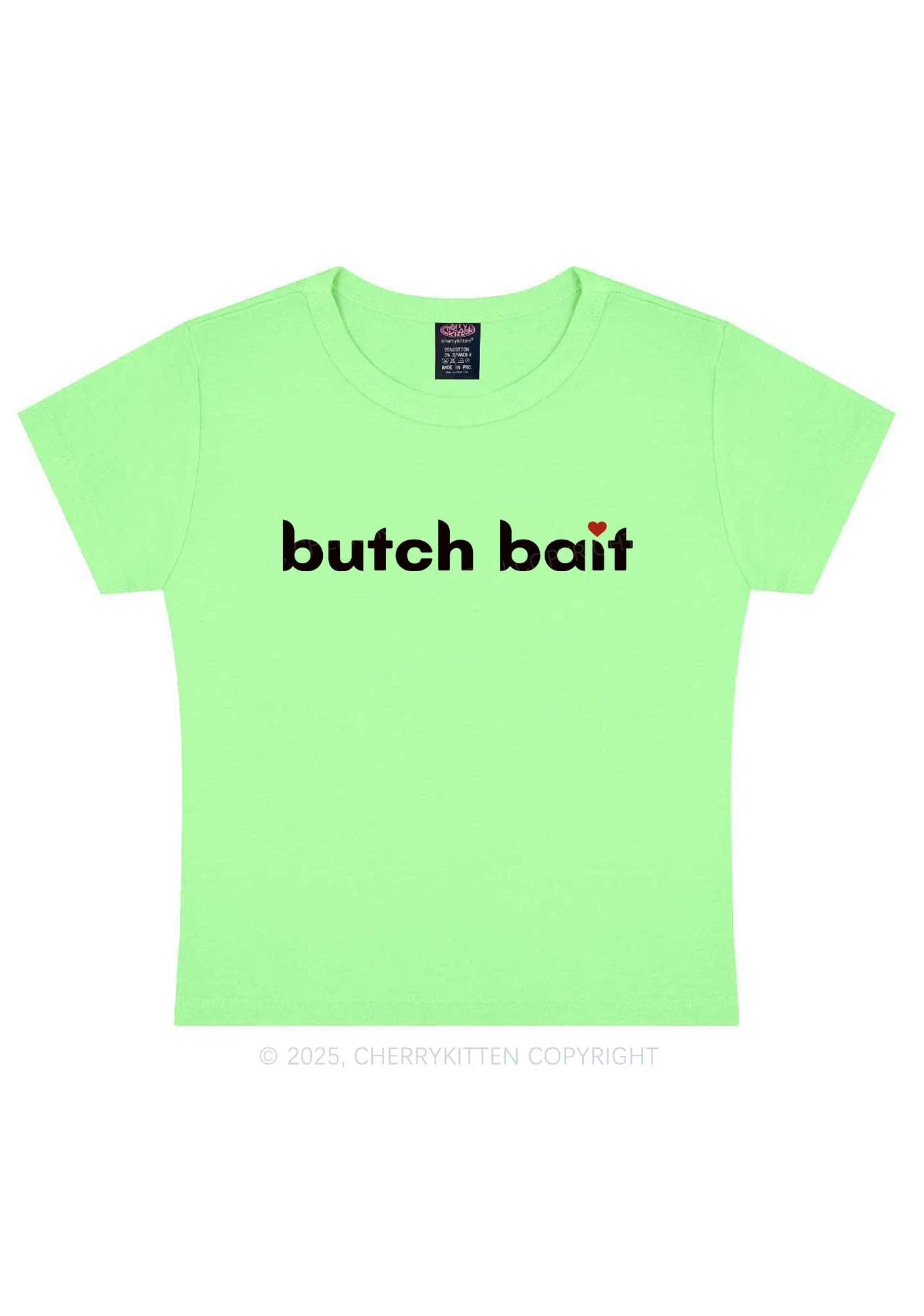 Butch Bait Heart Y2K Baby Tee Cherrykitten - Image 13