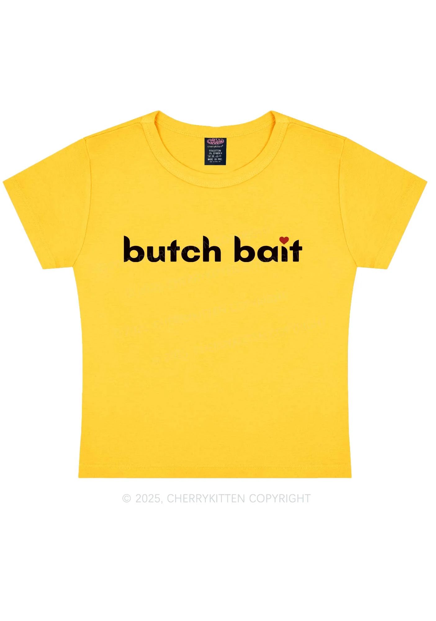 Butch Bait Heart Y2K Baby Tee Cherrykitten - Image 5