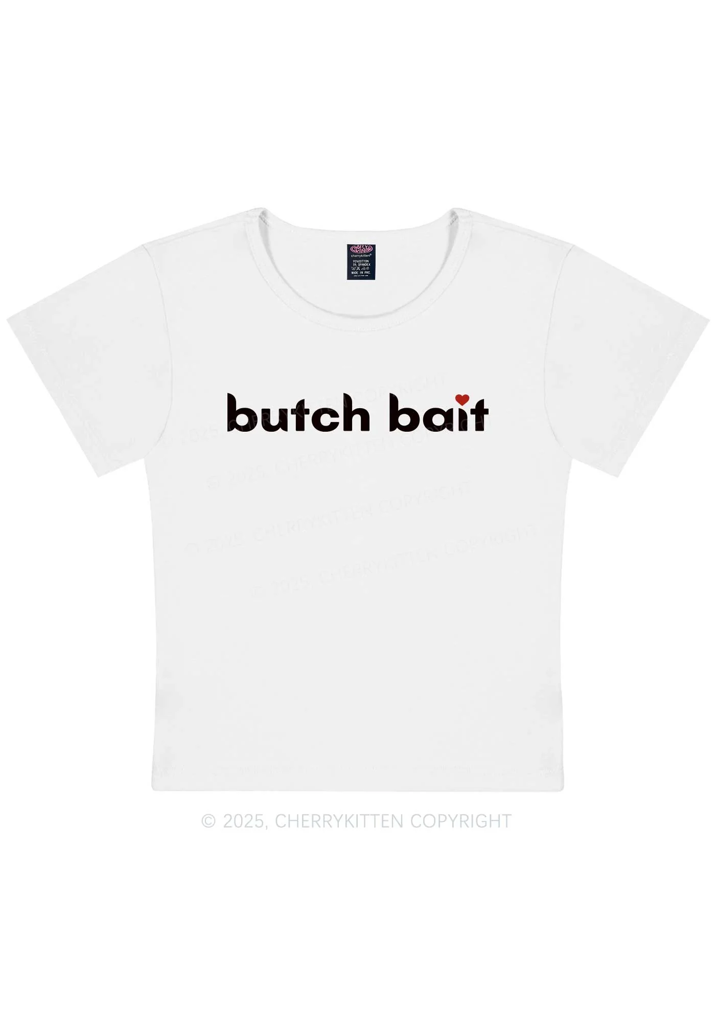 Butch Bait Heart Y2K Baby Tee Cherrykitten - Image 6